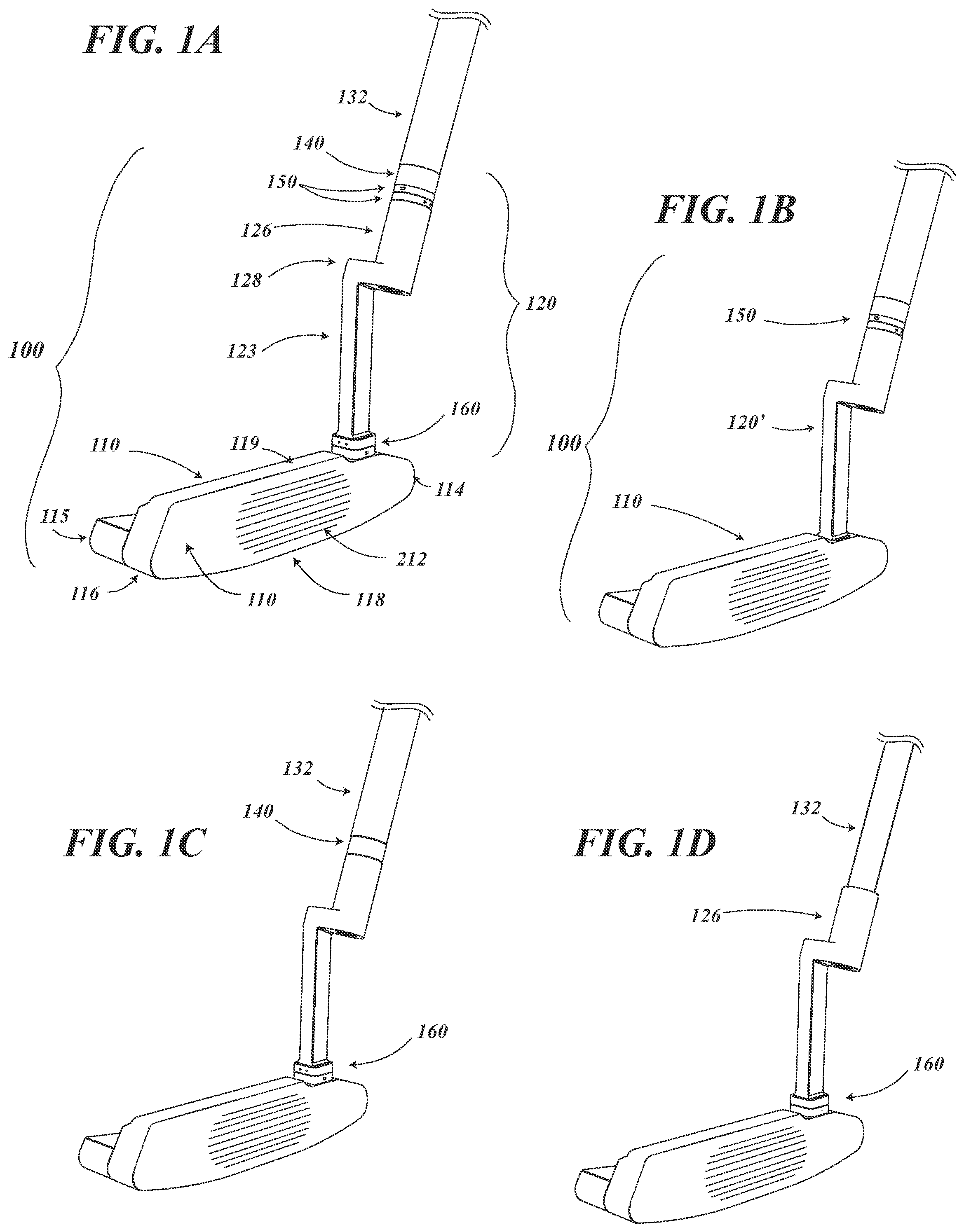 Patent US11779815 — Adjustable and interchangeable modular hosel golf club assembly — Figure 1
