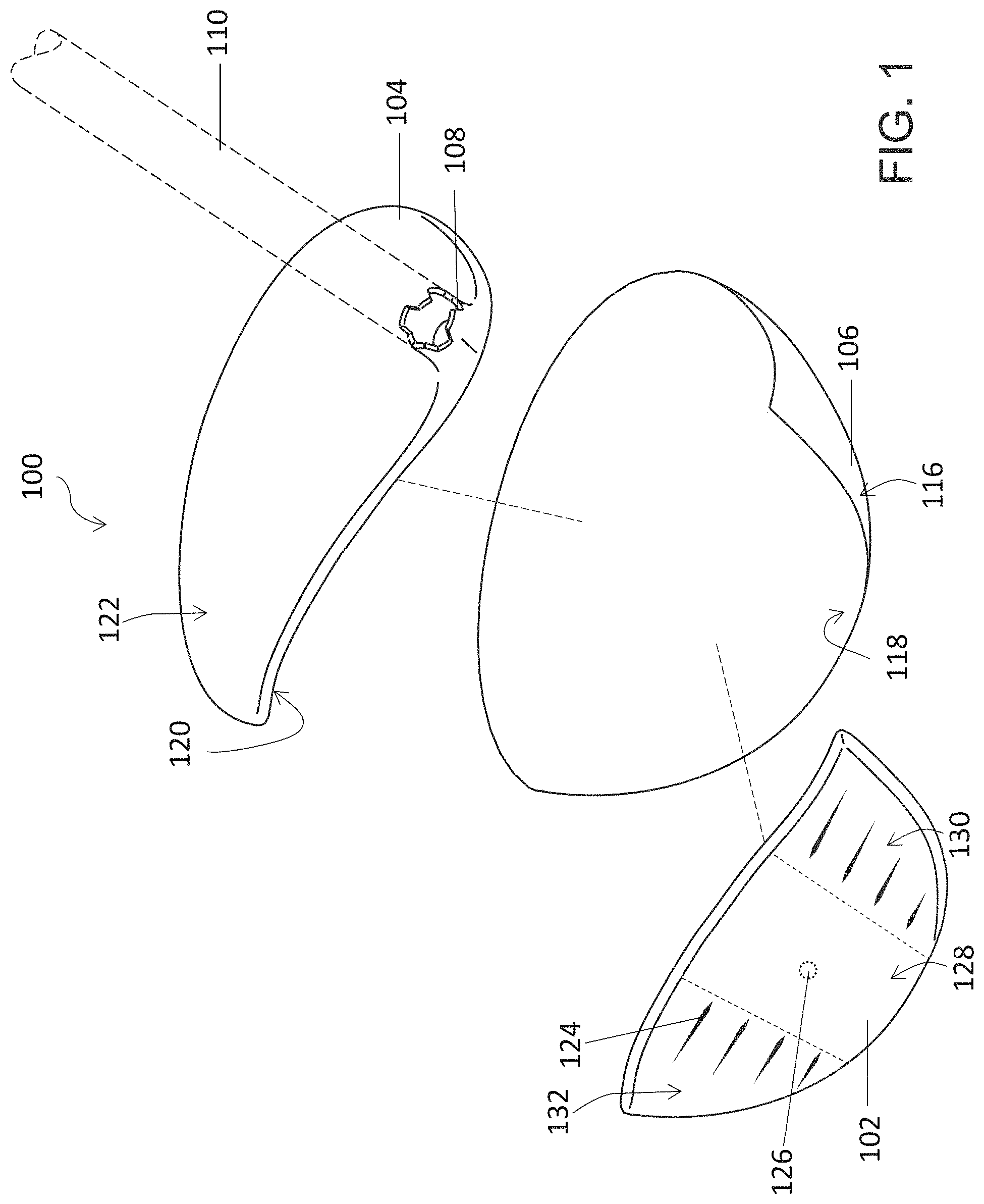Patent US11779816 — Laser-contrasted golf club head and manufacturing process — Figure 1