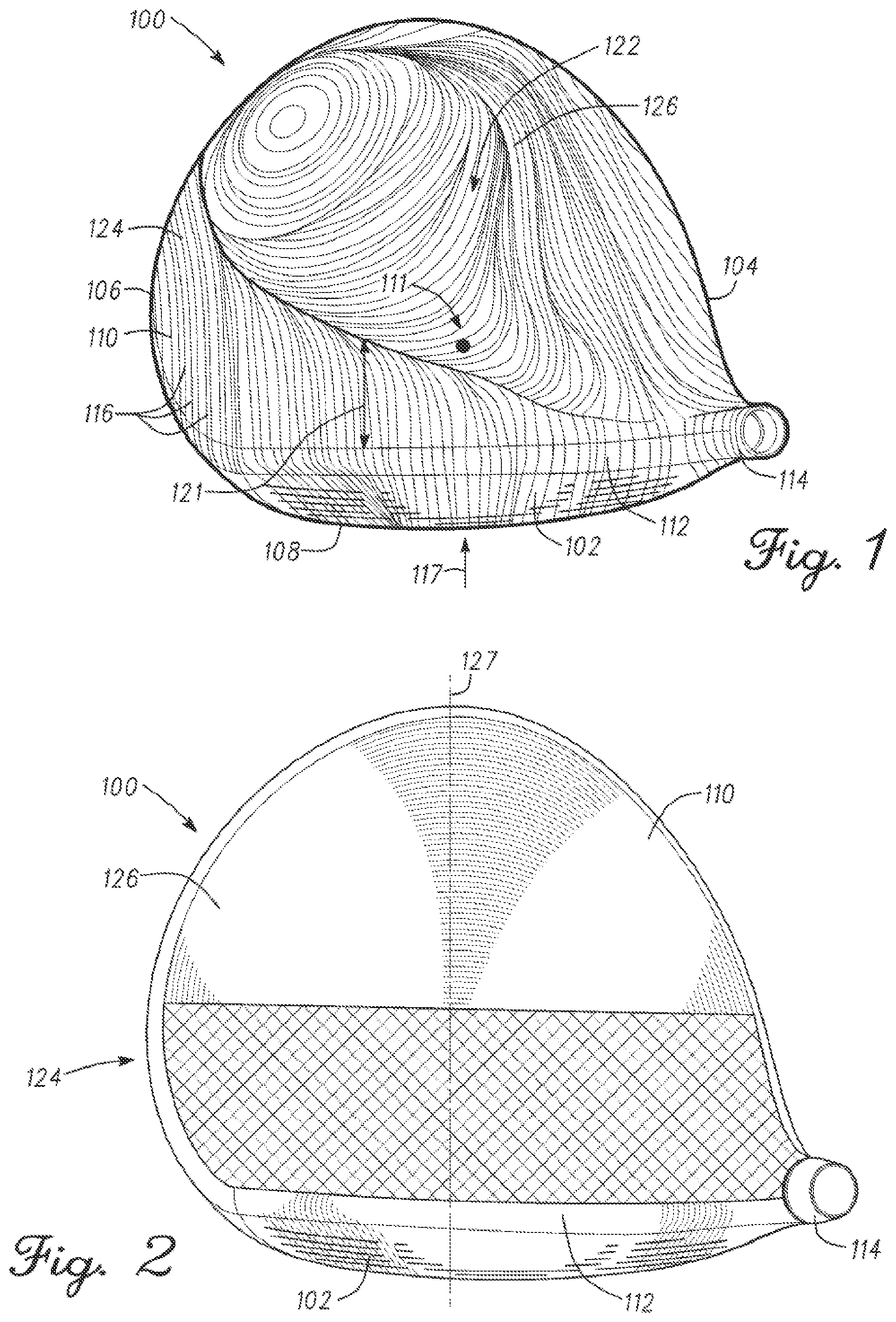 Patent US11779818 — Golf club heads with turbulators and methods to manufacture golf club heads with turbulators — Figure 1
