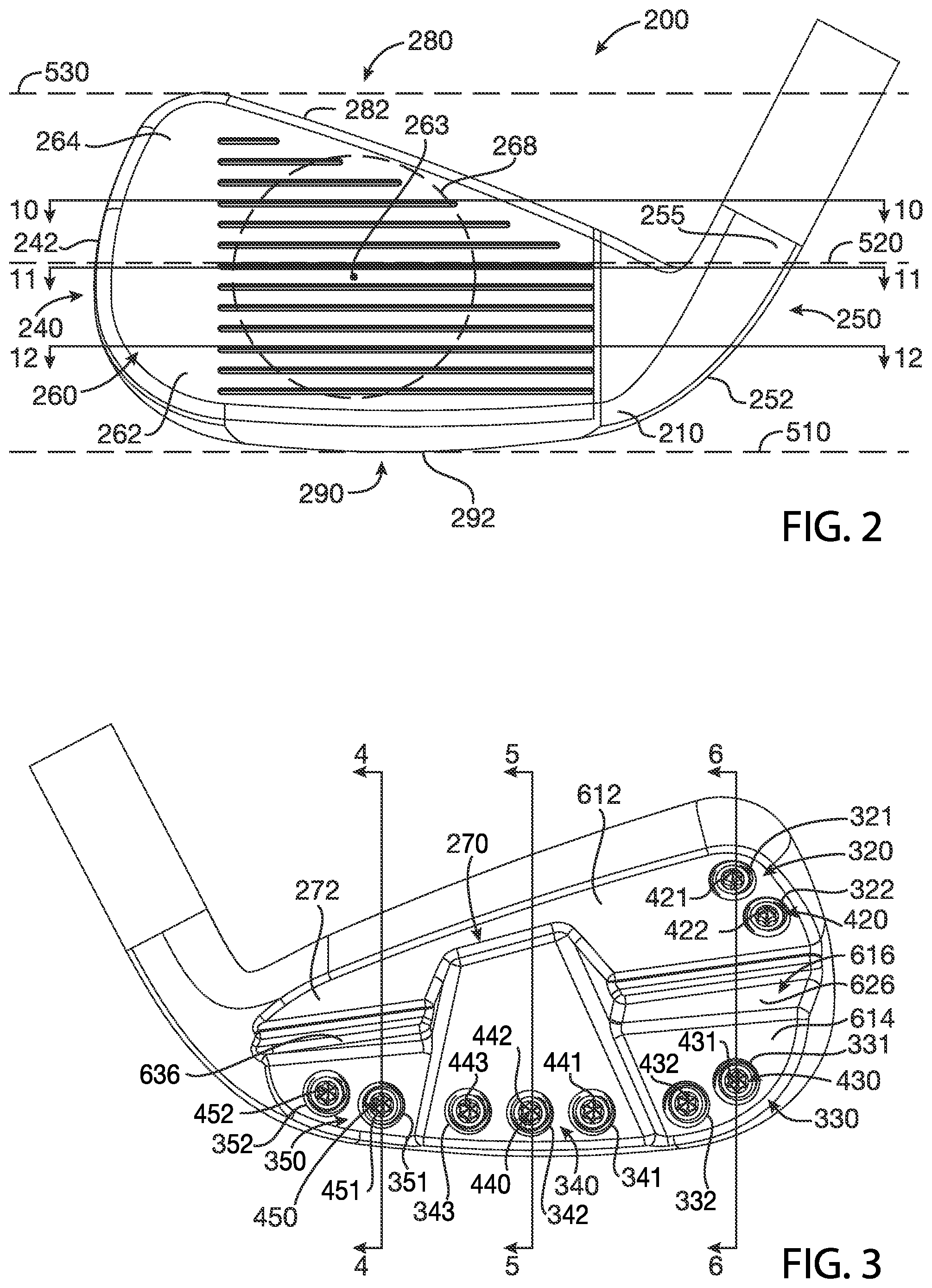 Patent US11779820 Figure 2 – Golf club heads and methods to manufacture golf club heads