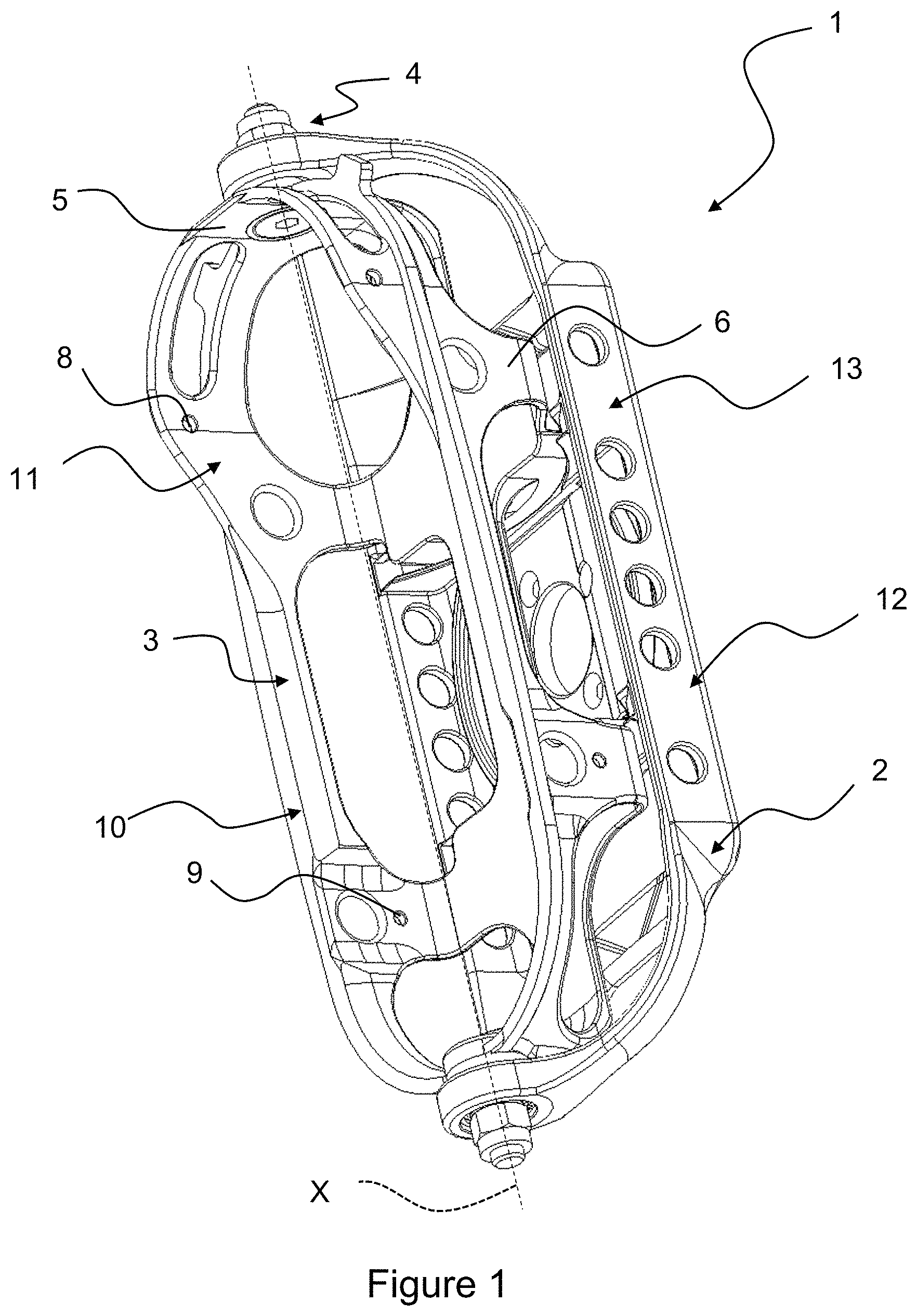 Patent US11779828 — Snowboard binding and snowboard — Figure 1