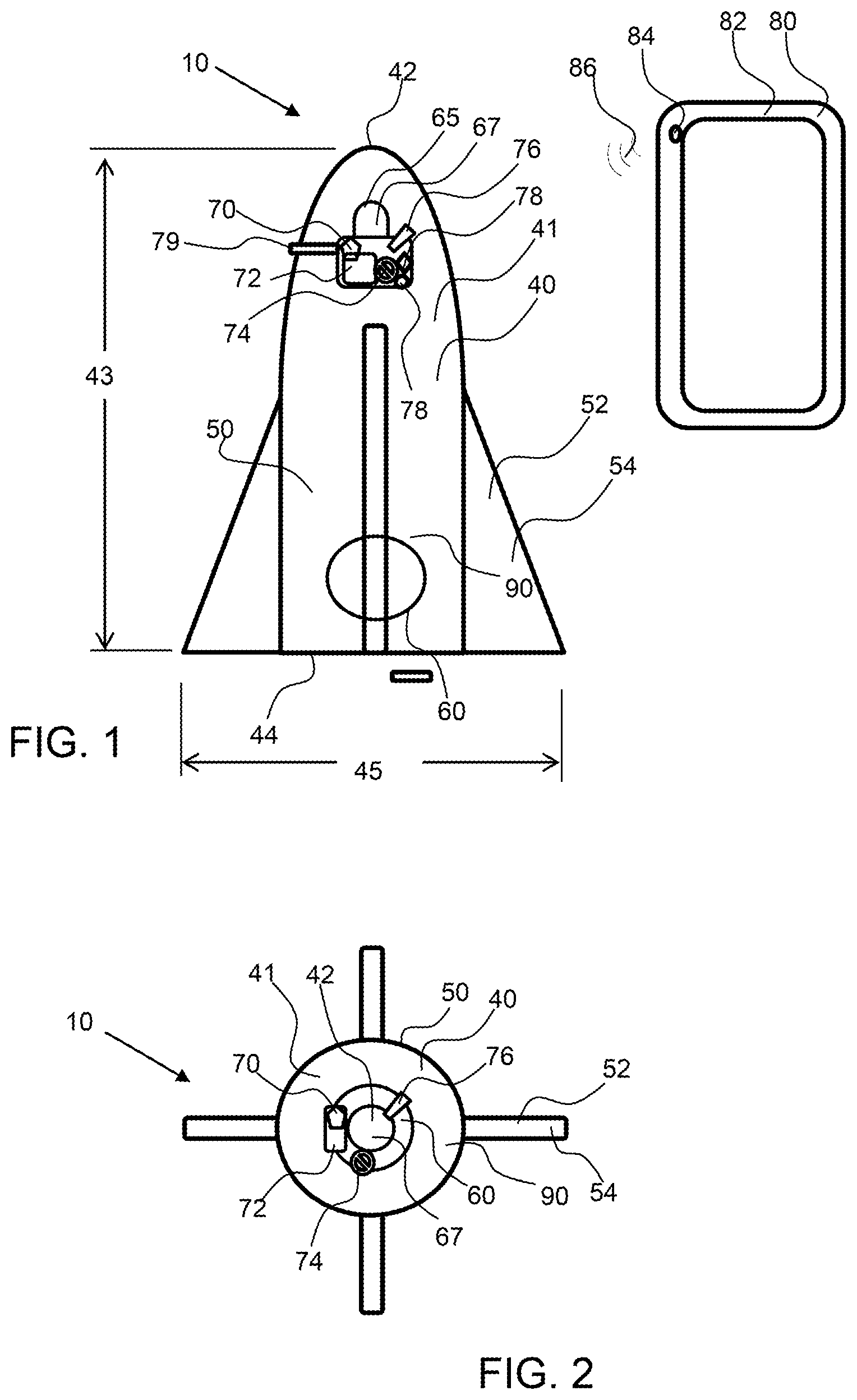 Patent US11779854 — Underwater retrieval game method employing a submersible target — Figure 1