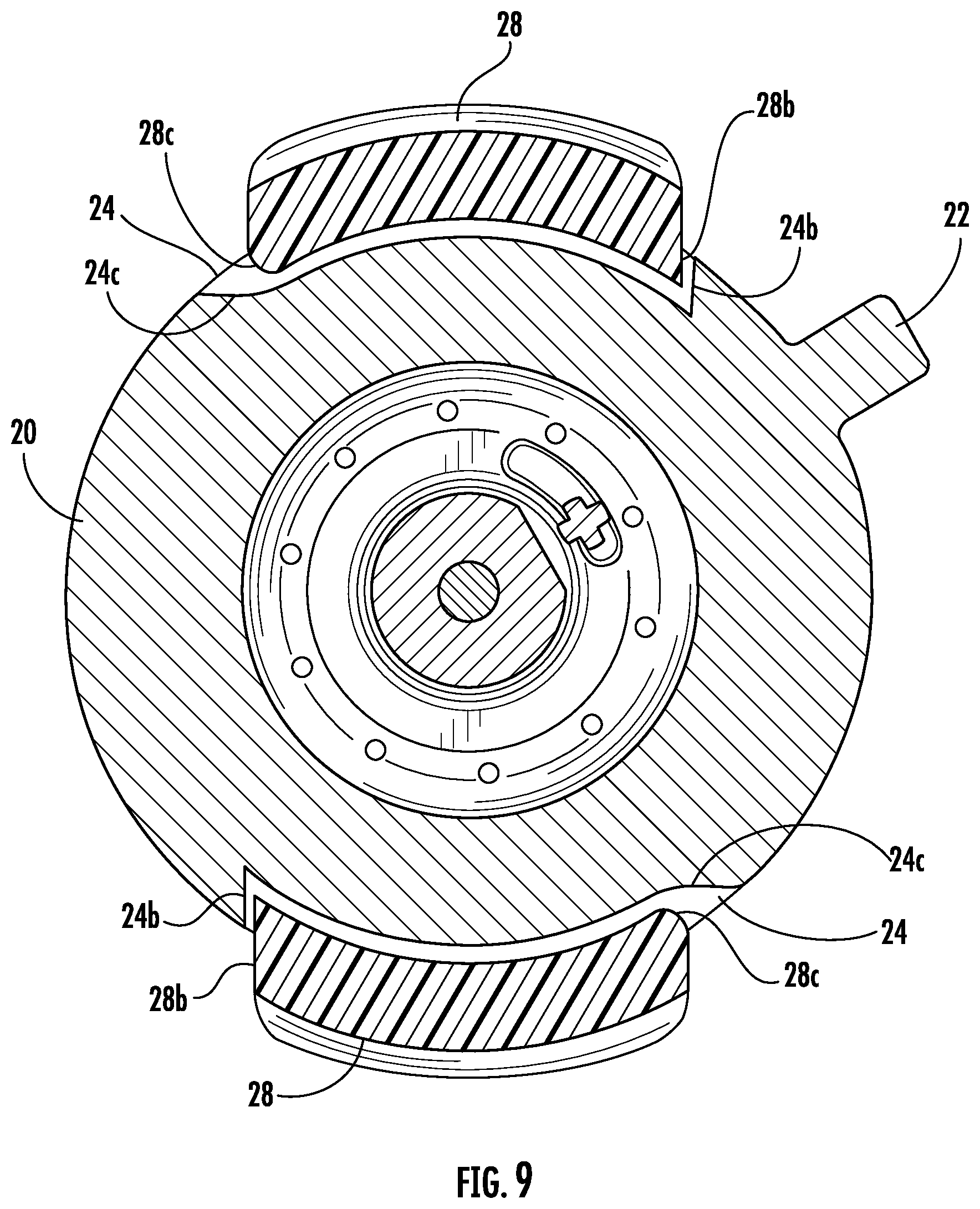 Patent US11779867 Figure 9 – Mechanical interlock system for a filter