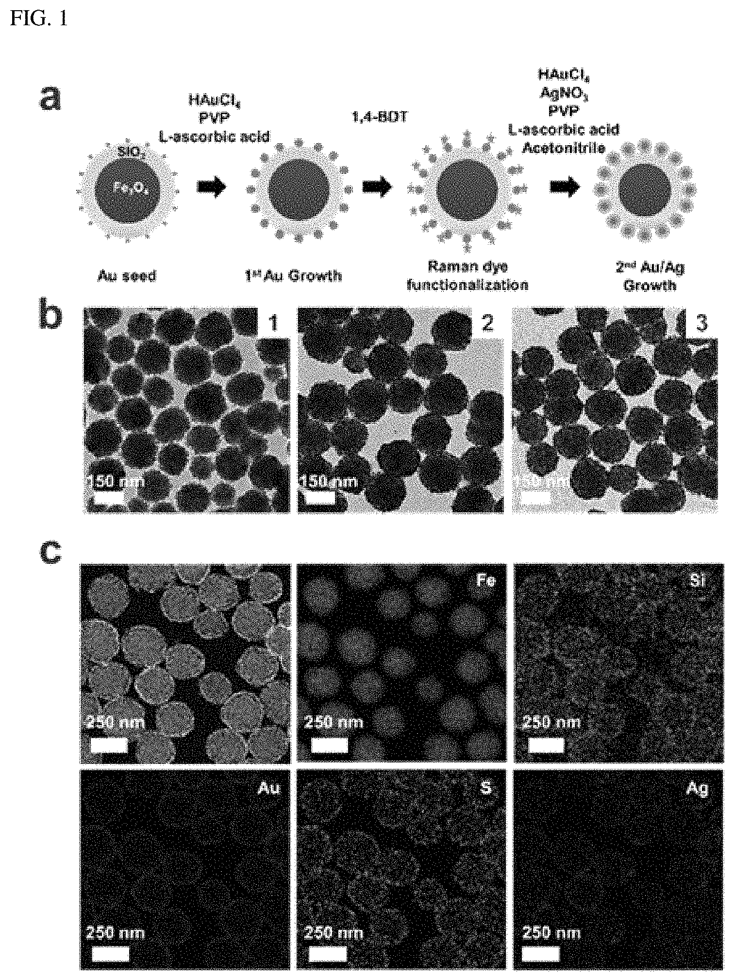 Patent US11779896 — Magnetic-optical composite nanostructure — Figure 1