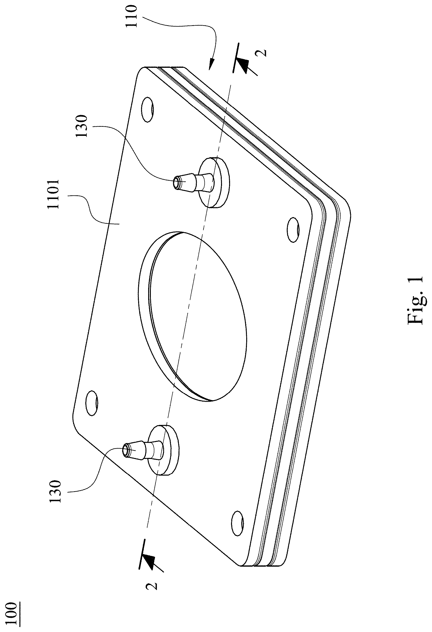Patent US11779924 — Flow stabilized chip, droplet generating system and droplet preparing method — Figure 1