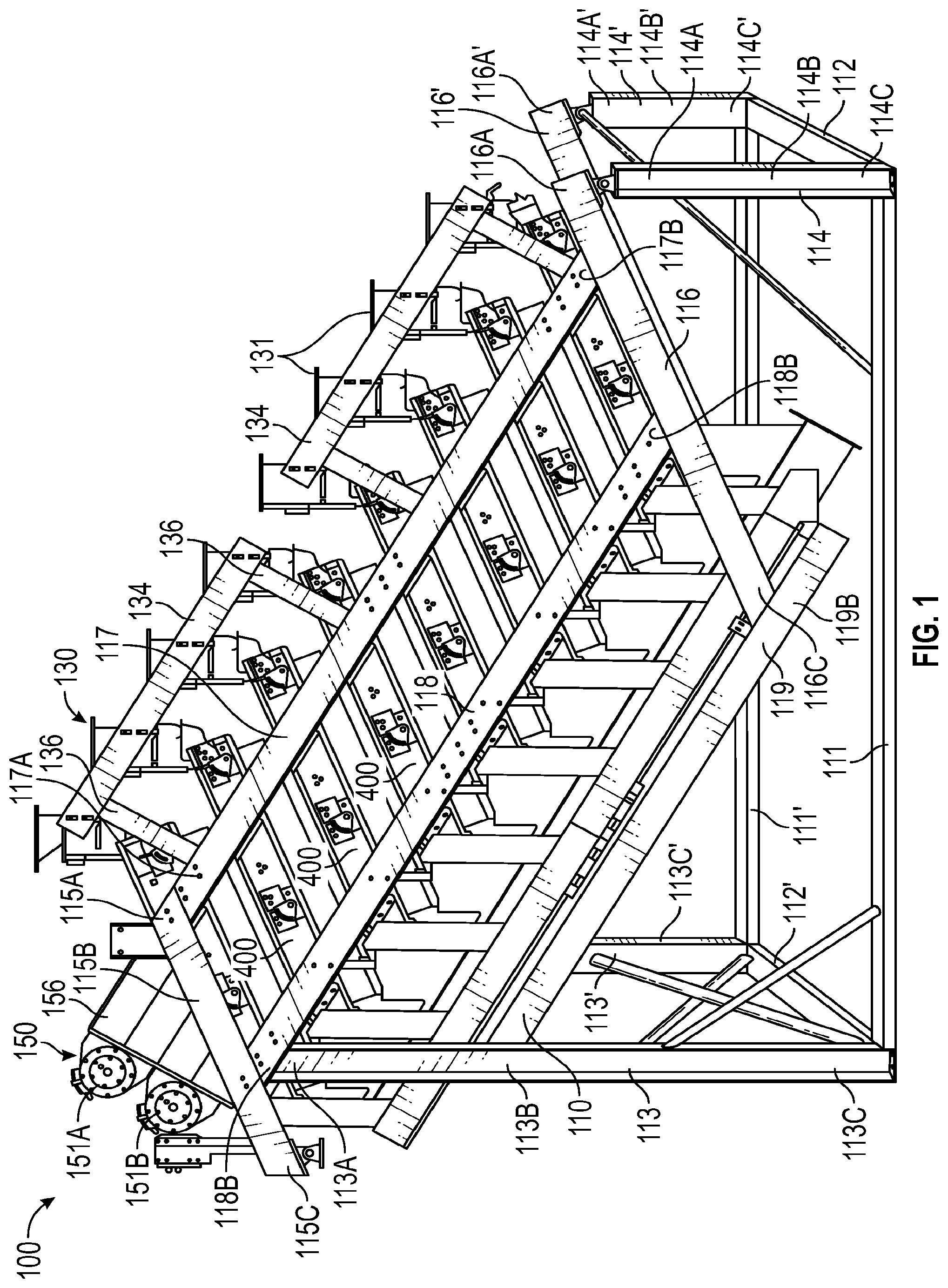 Patent US11779959 — Apparatuses, methods, and systems for vibratory screening — Figure 1
