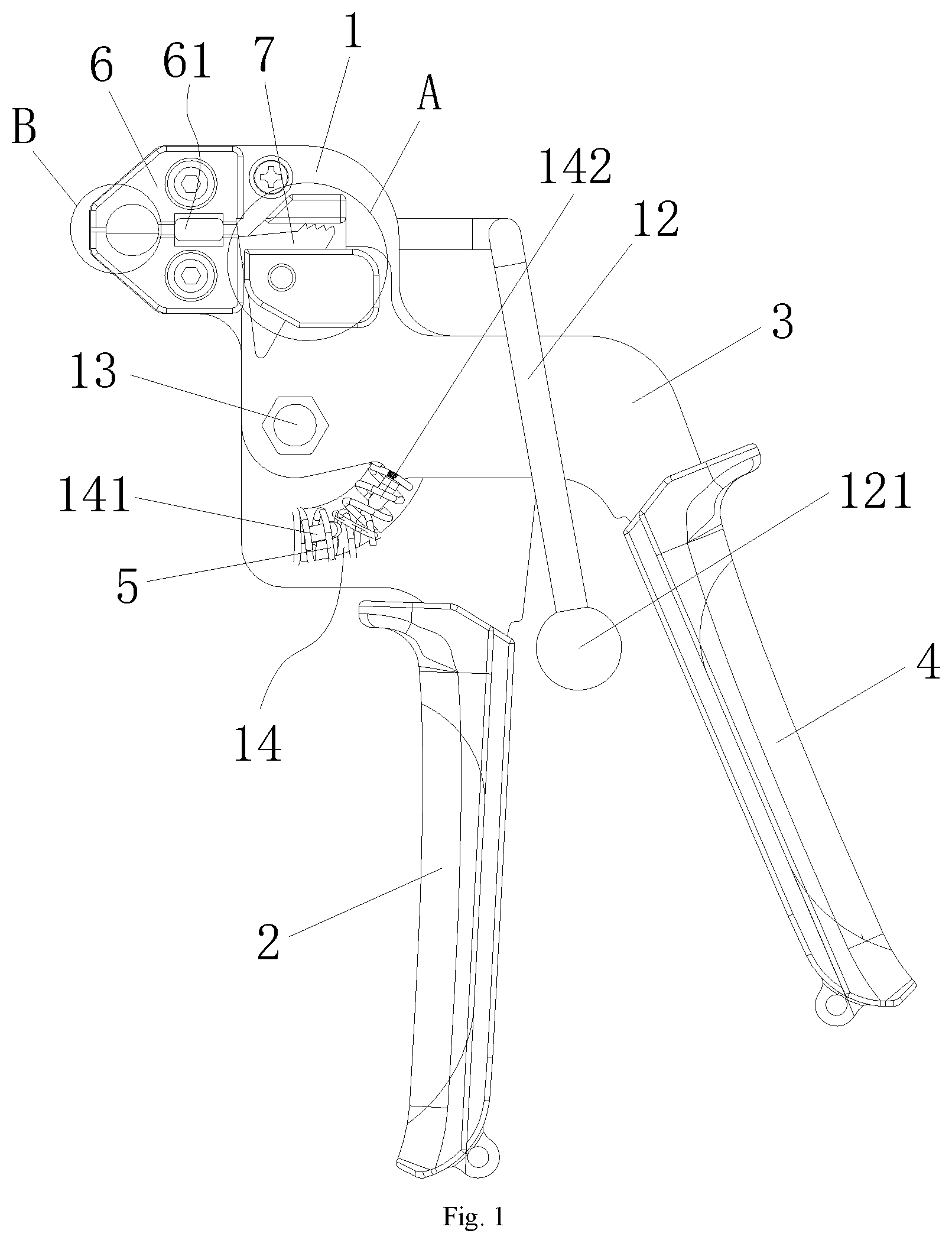 Patent US11779995 — Tie plier — Figure 1