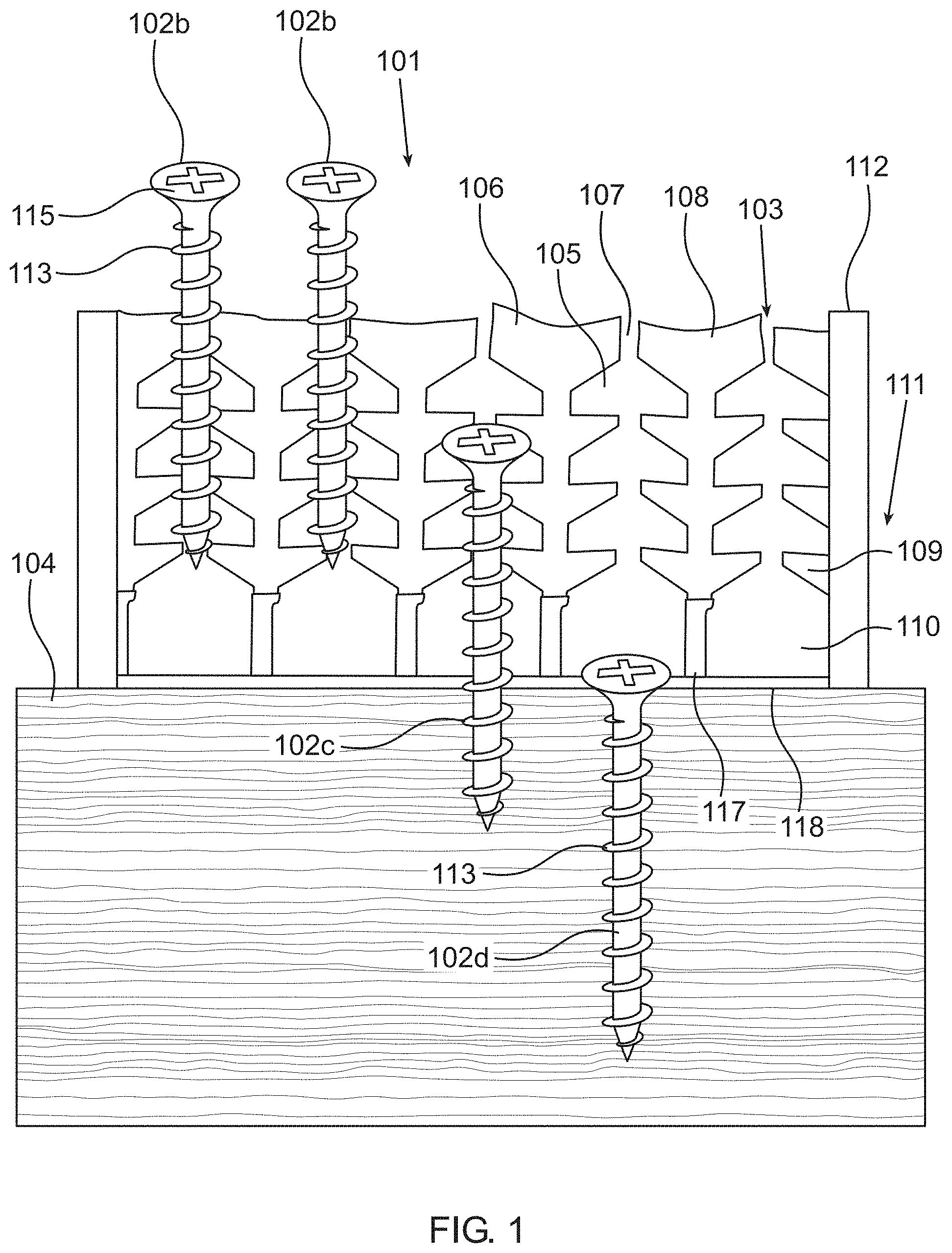 Patent US11780065 — Positioner, guide and/or magazine for screws and nails — Figure 1