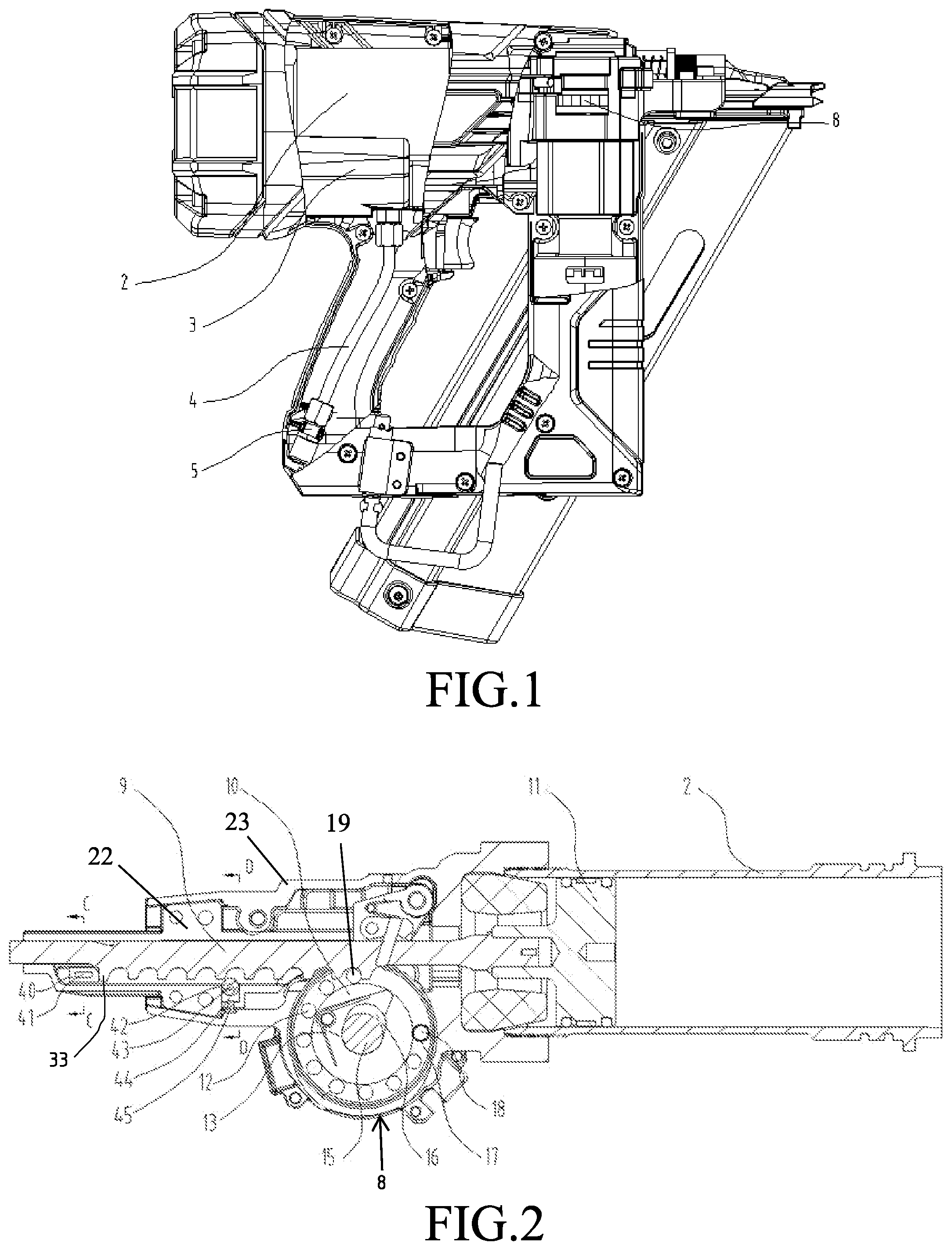 Patent US11780066 — Fastener driving tool — Figure 1