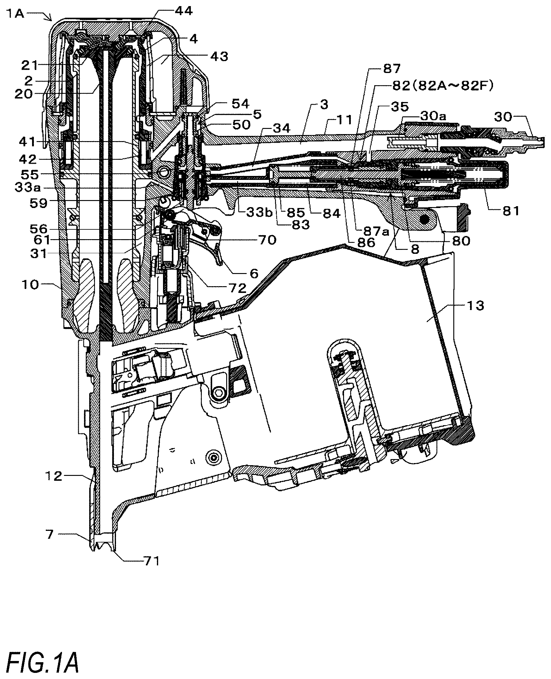 Patent US11780067 Figure 1 – Pneumatic tool