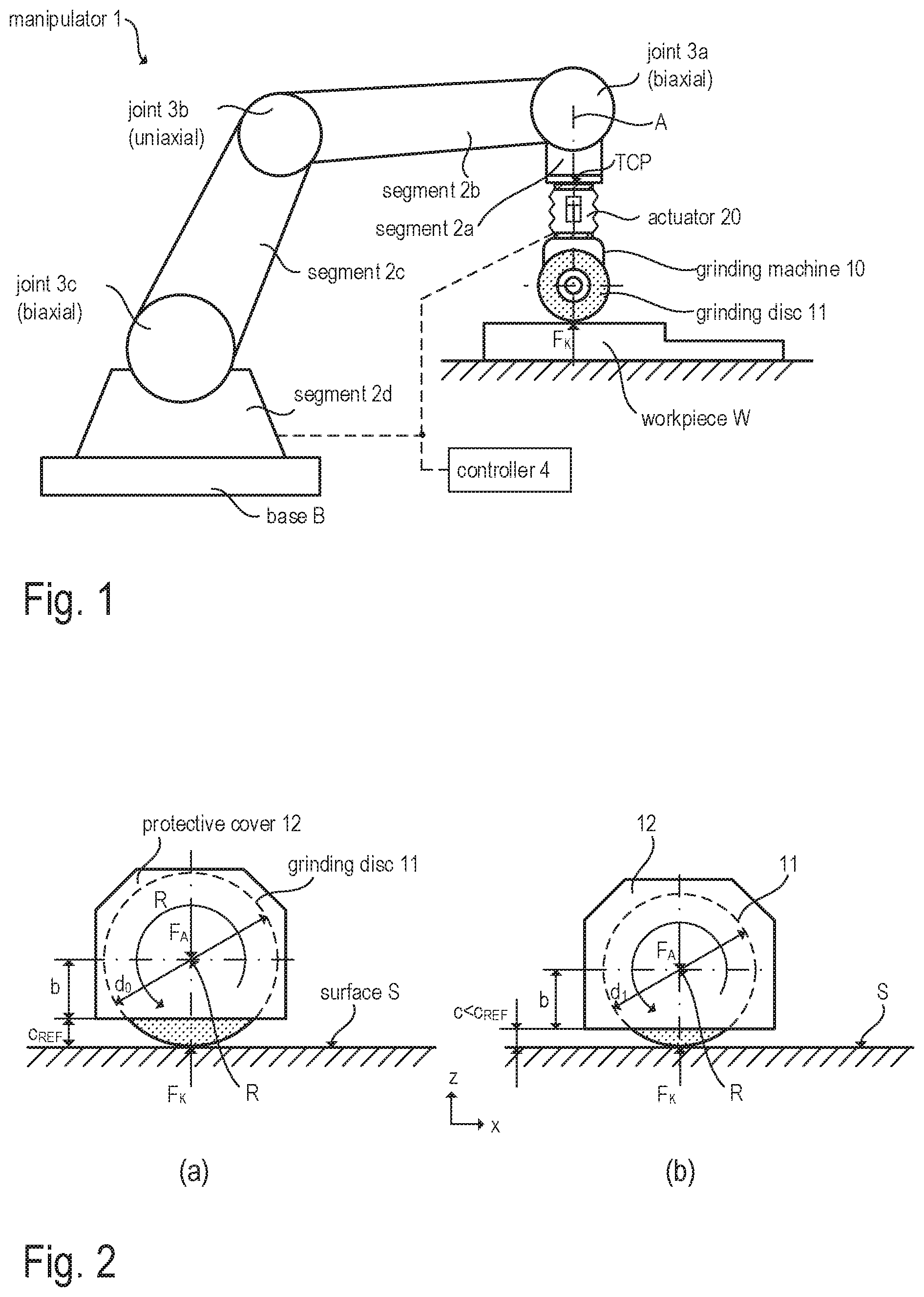Patent US11780099 — Robot-aided grinding apparatus — Figure 1