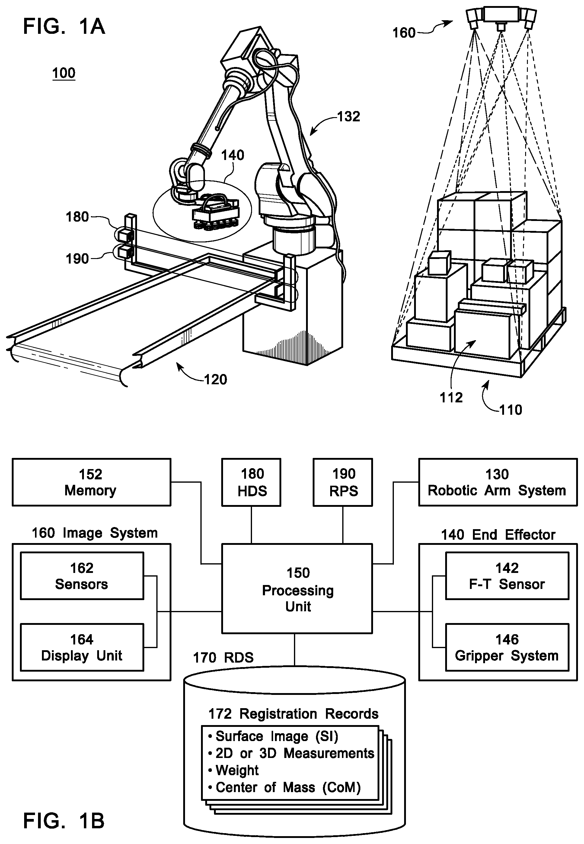 Patent US11780101 — Automated package registration systems, devices, and methods — Figure 1