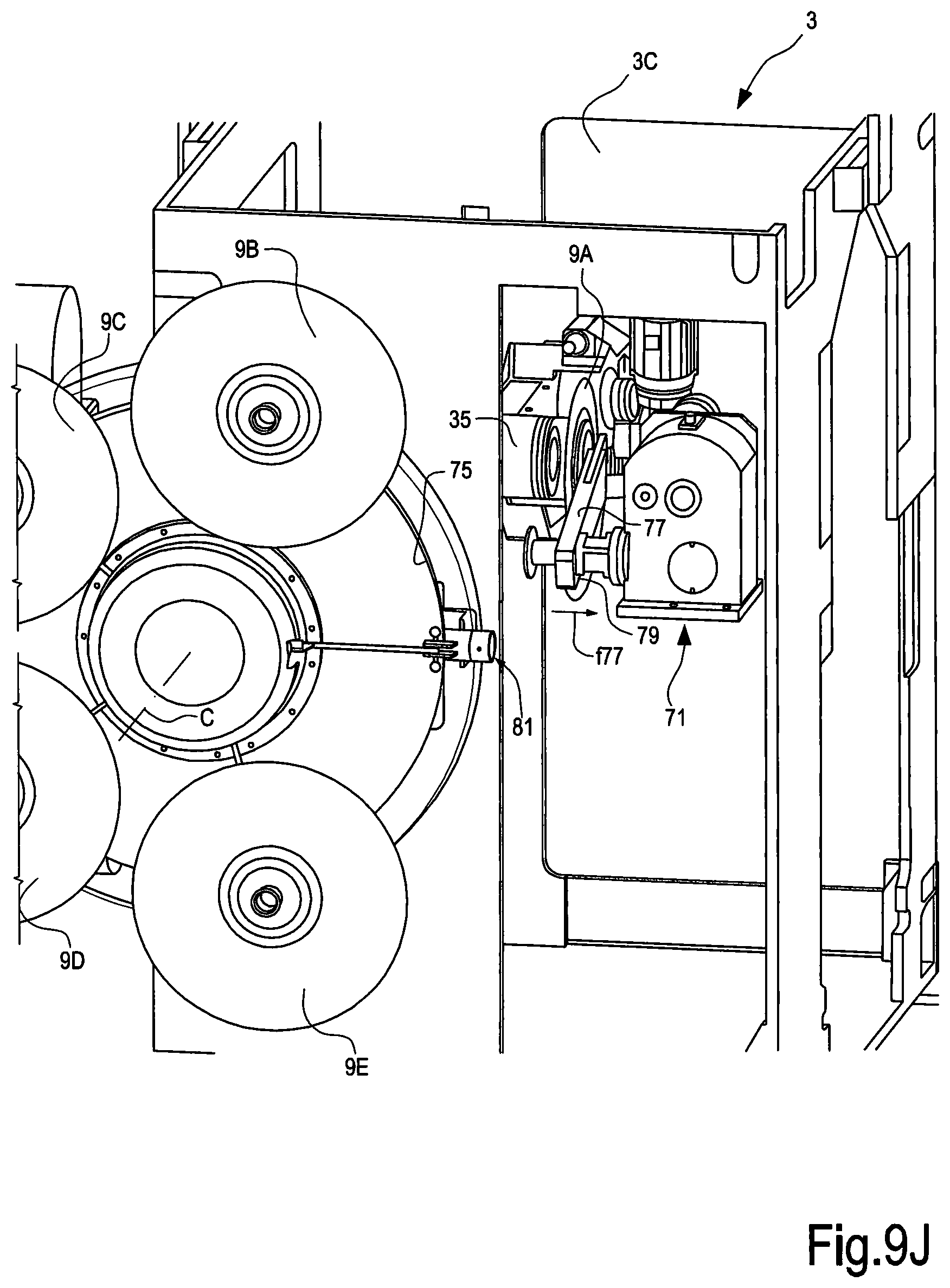 Patent US11780109 Figure 16 – Method and machine for cutting logs of wound web material