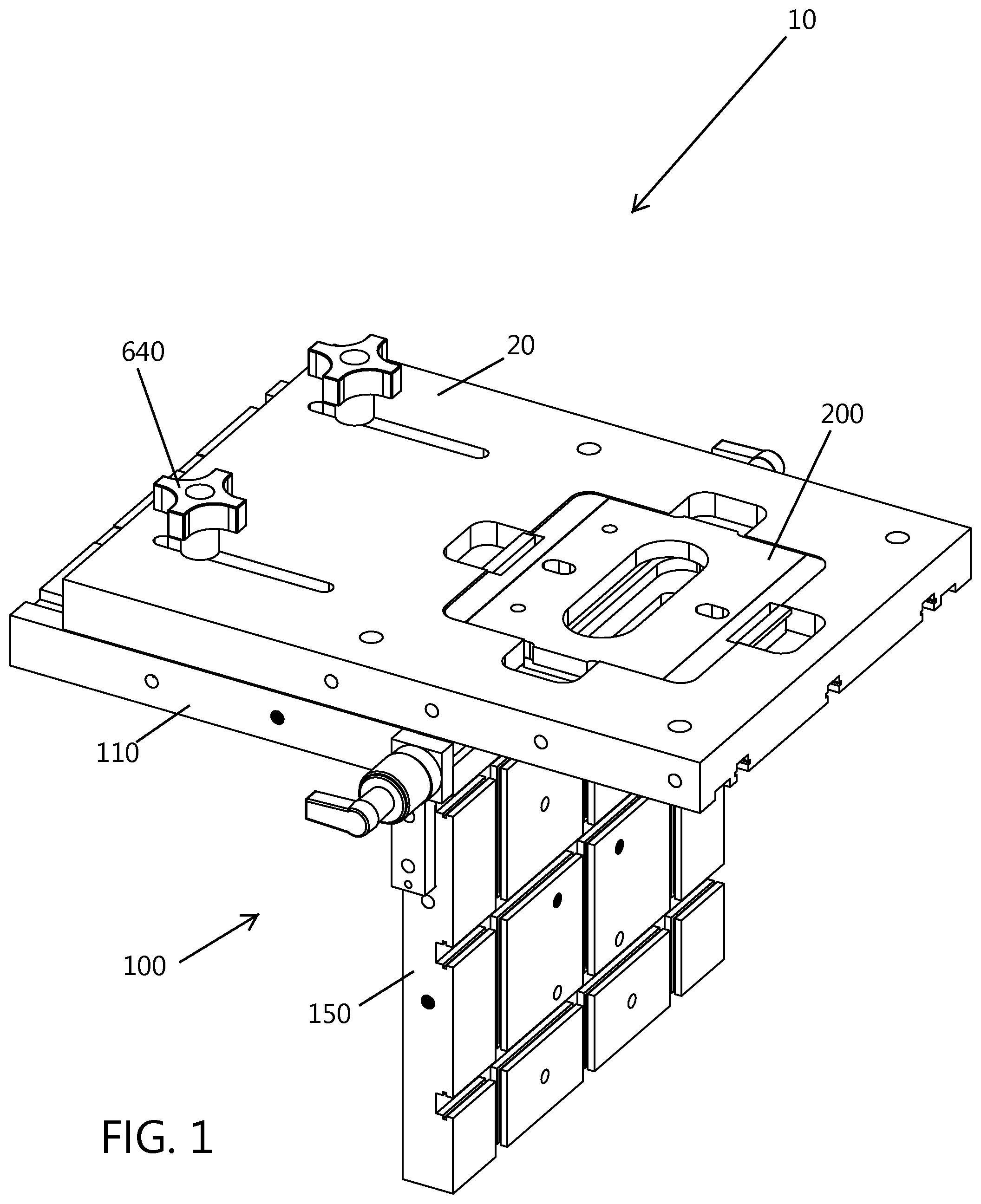Patent US11780111 — Tool and system for forming multiple woodworking joints — Figure 1