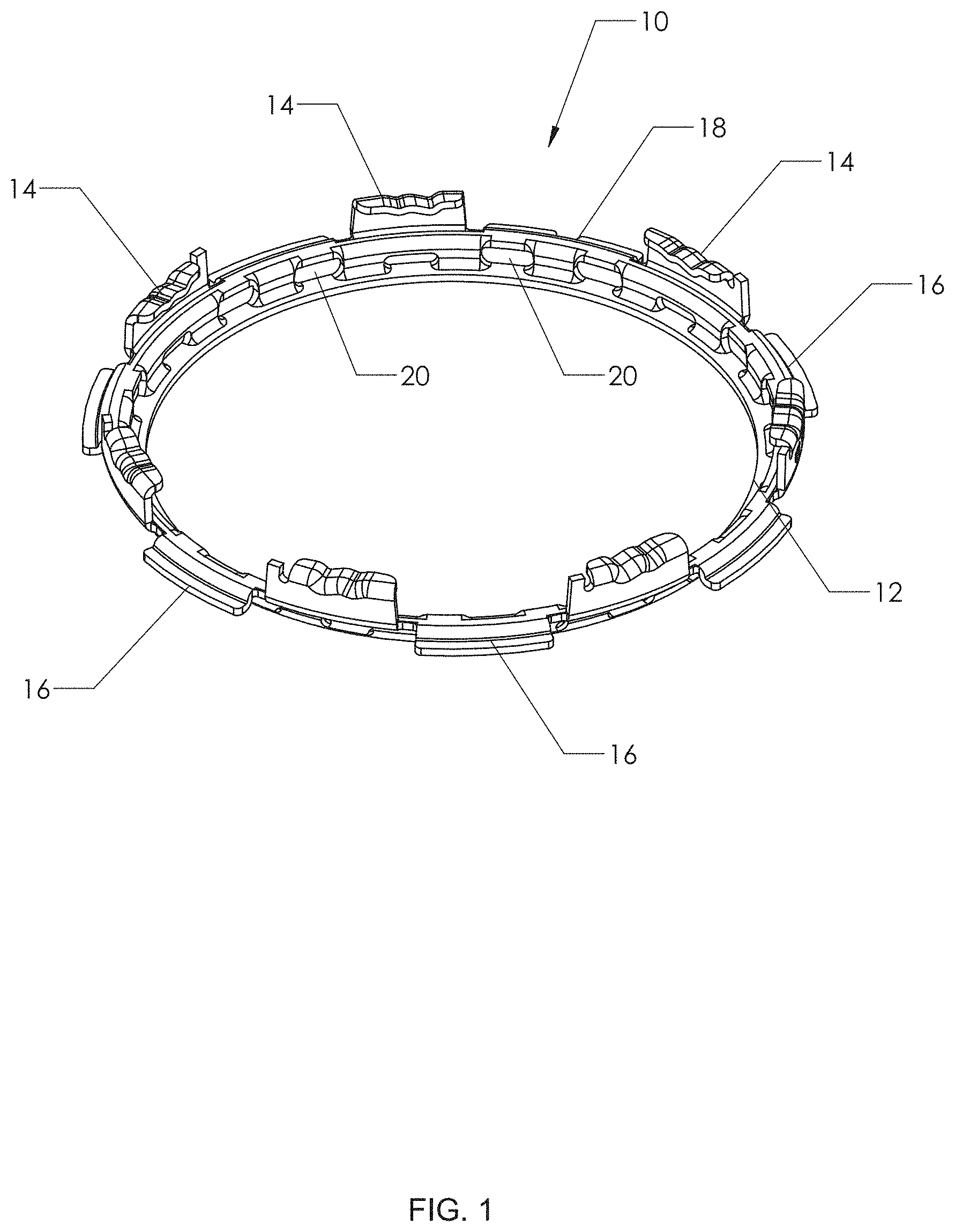 Patent US11780121 — Method and fixture for molding a tank with an embedded ring — Figure 1