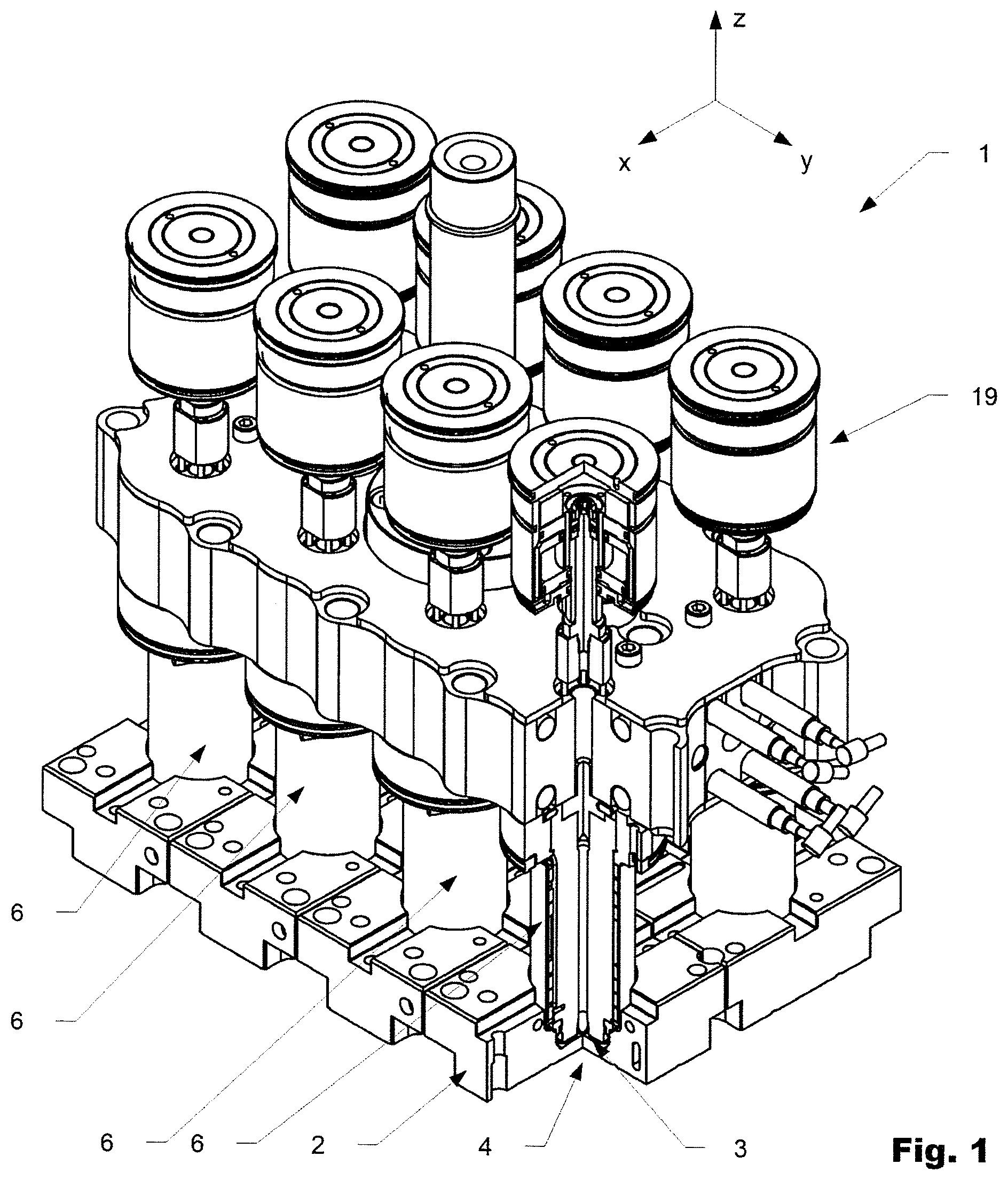 Patent US11780132 — Injection molding device — Figure 1