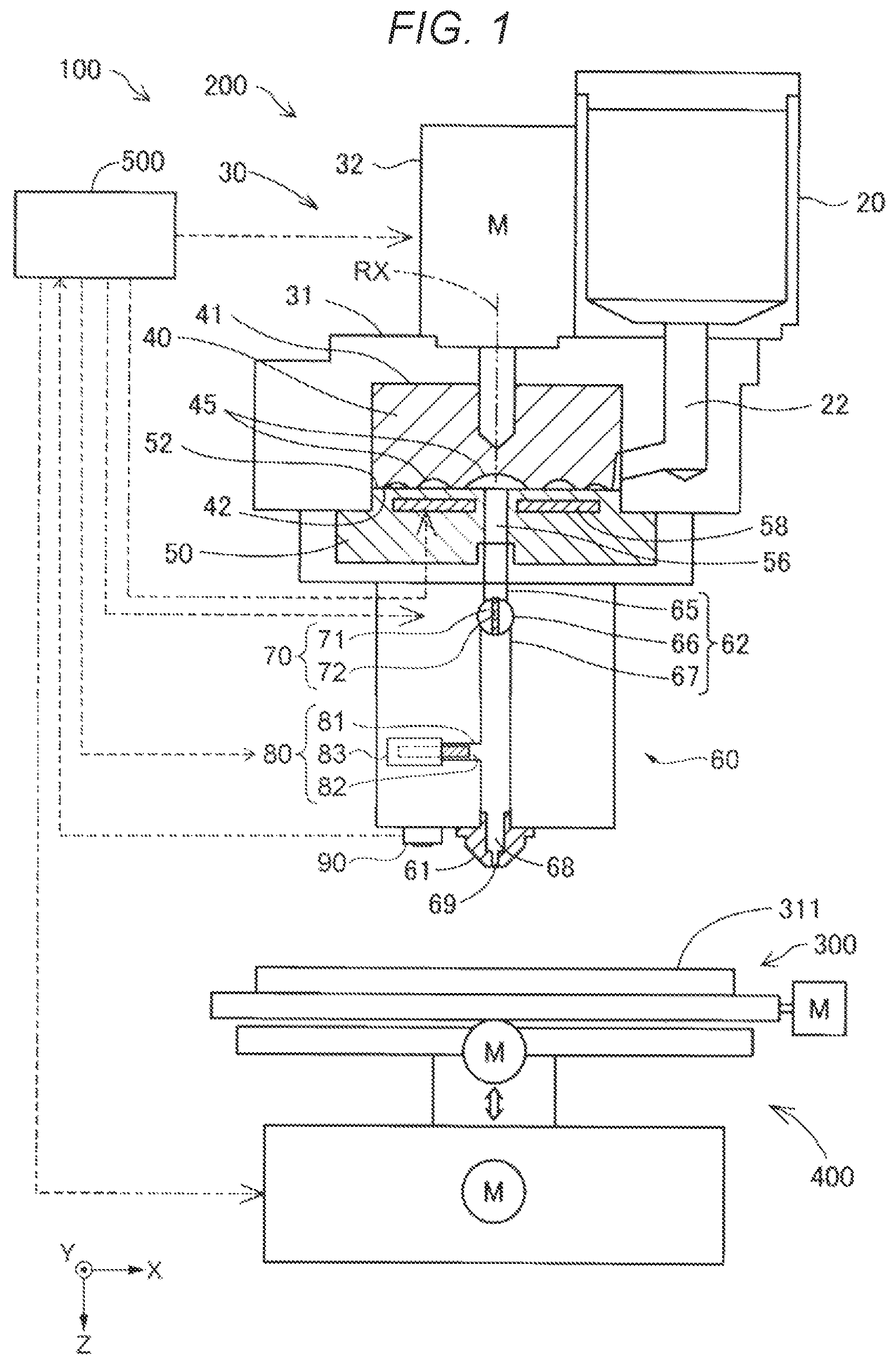 Patent US11780155 Figure 1 – Method for manufacturing three-dimensional shaped object and three-dimensional shaping apparatus