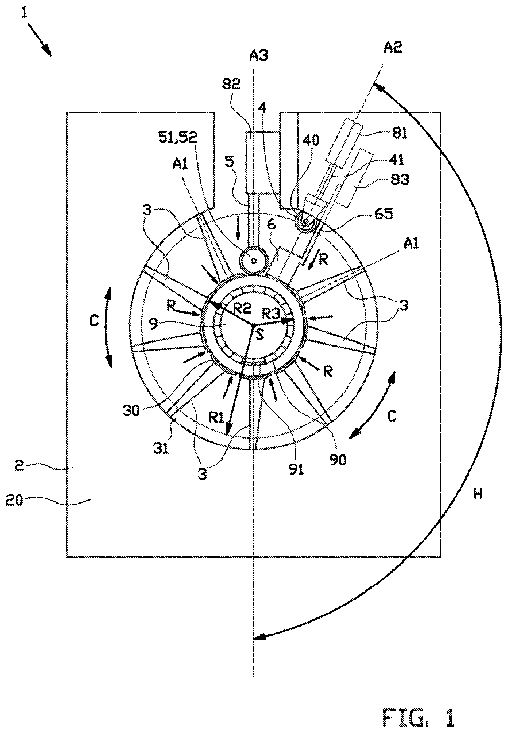 Patent US11780187 — Transfer apparatus and method for transferring one or more plies onto a carcass package on a tire building drum — Figure 1