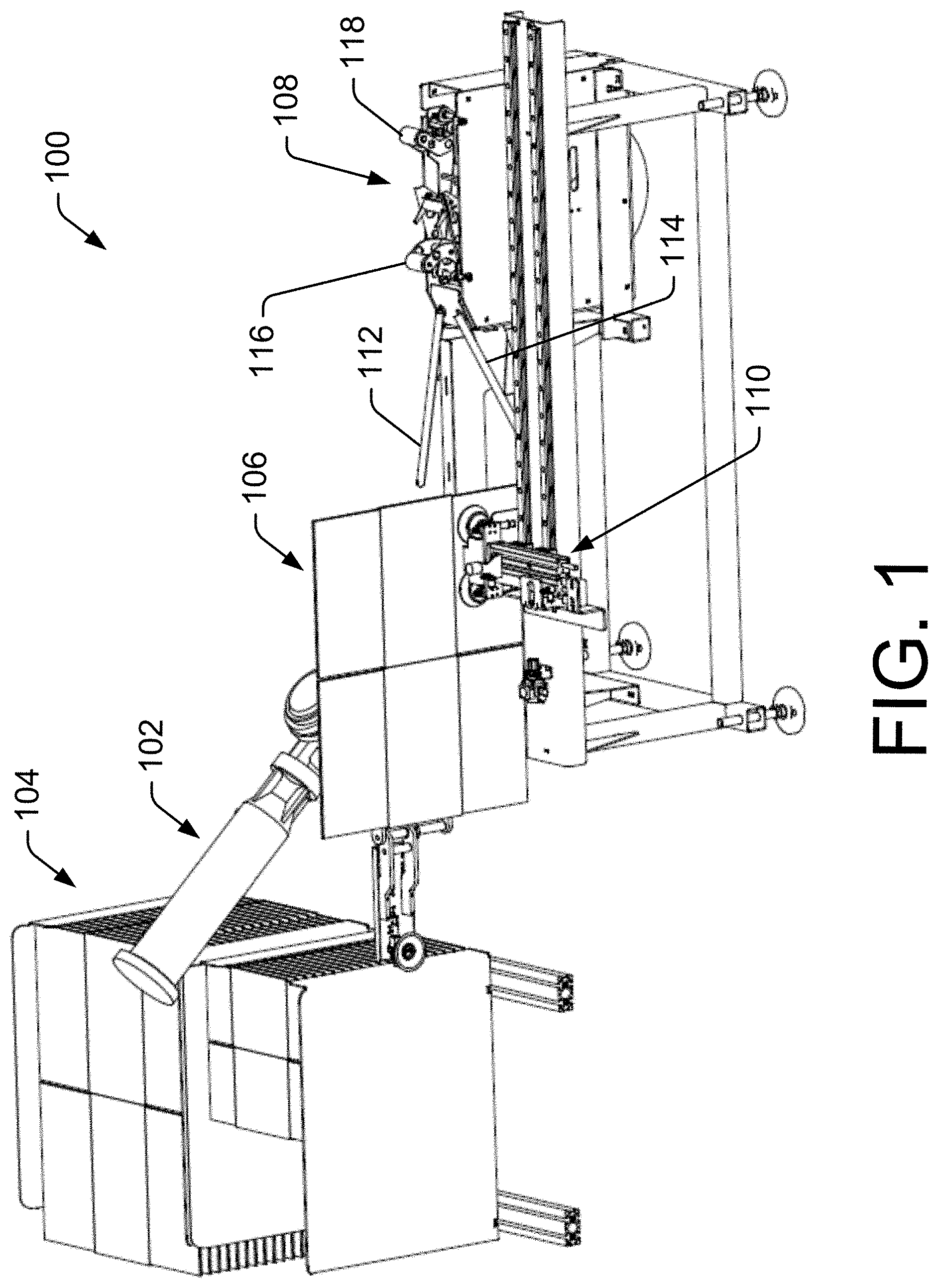 Patent US11780197 — Tool for use in robotic case erecting — Figure 1
