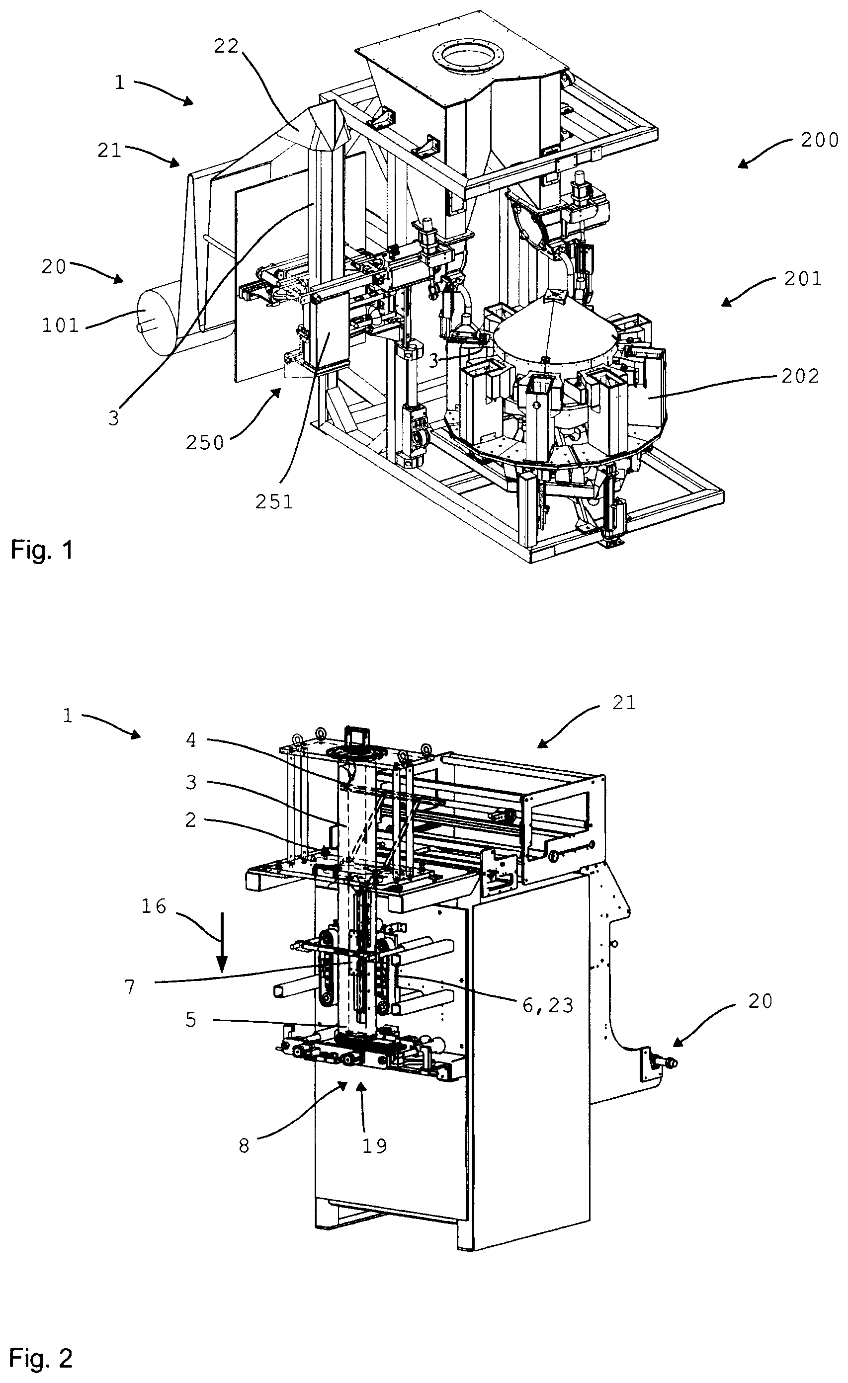 Patent US11780200 — Device and method for producing at least one empty open bag — Figure 1