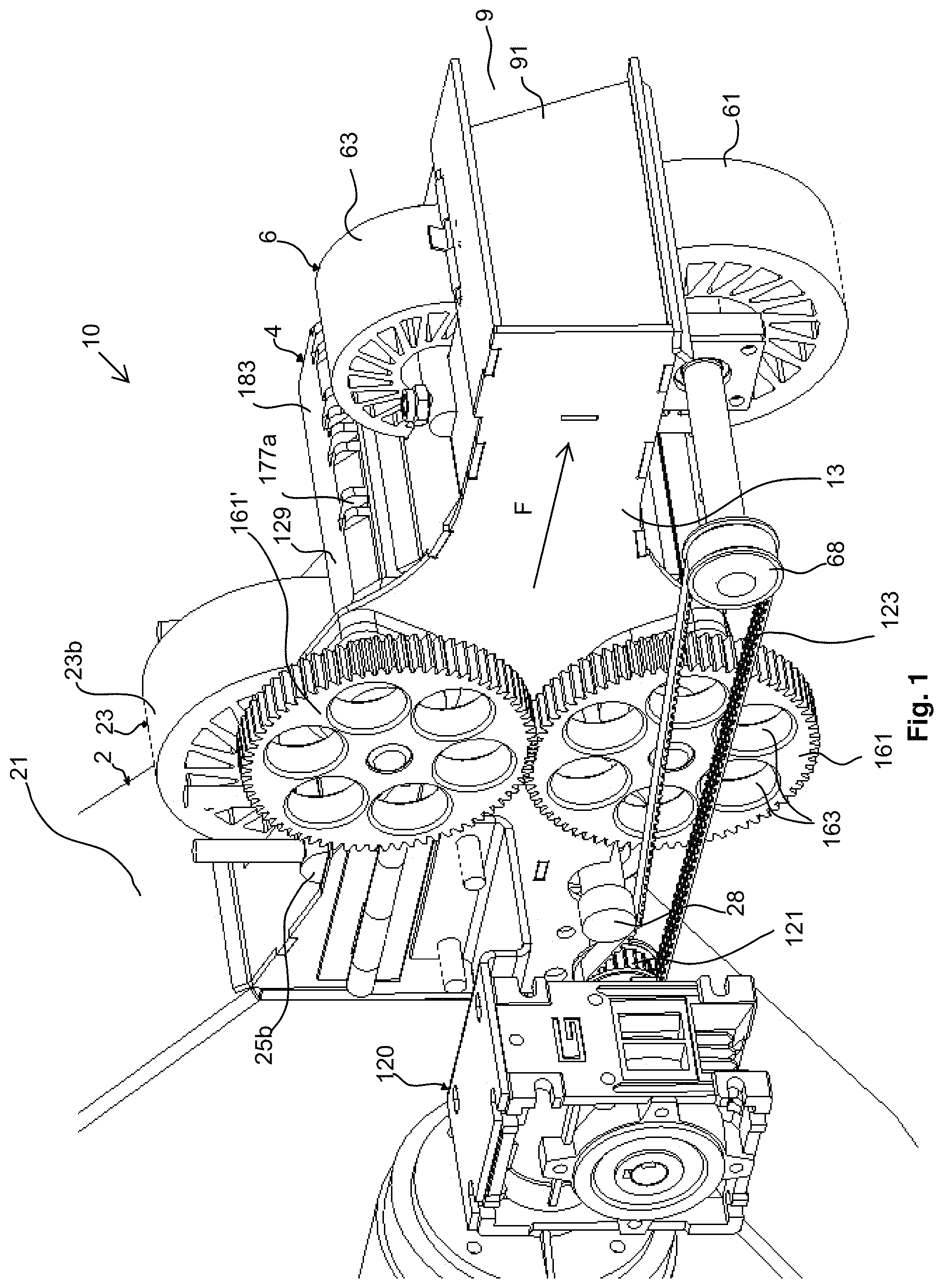 Patent US11780201 — Device for machine-making a dunnage product — Figure 1
