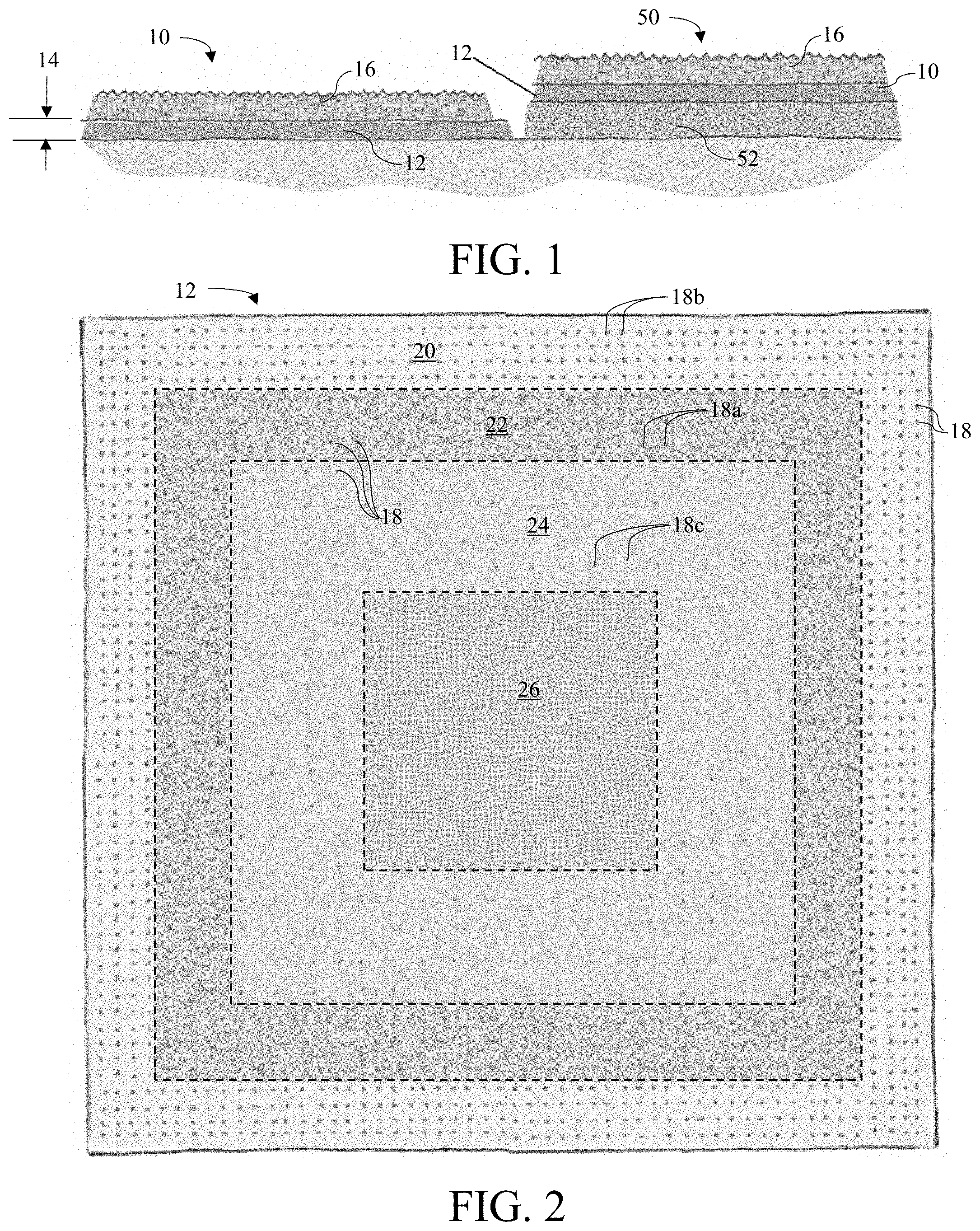 Patent US11780204 — Sound-absorbing article with perforations in backing, surface coverings comprising same, and systems and methods of making and using same — Figure 1