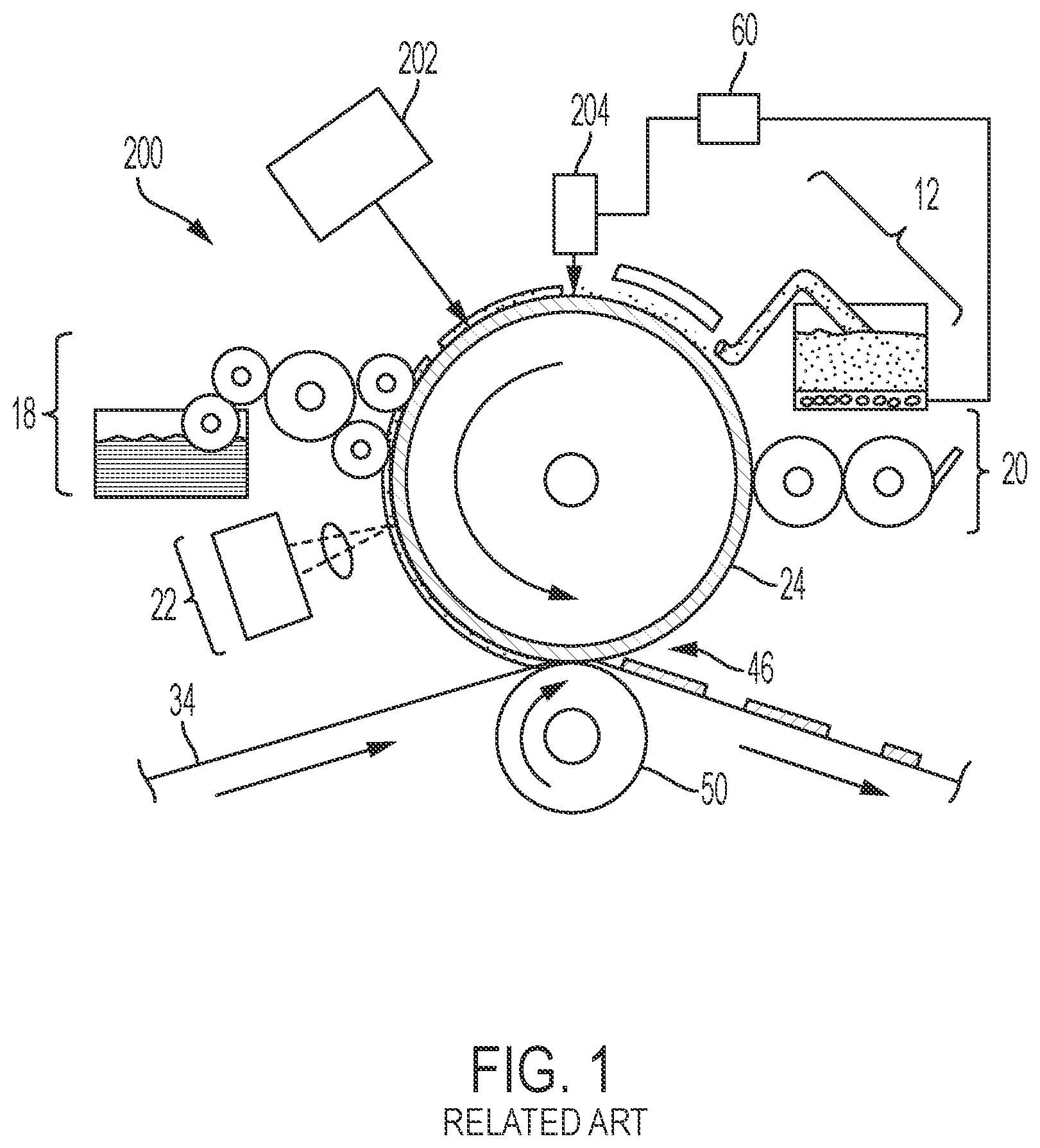 Patent US11780218 — Matrix-addressed heat image forming device — Figure 1