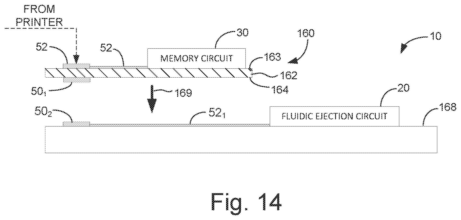 Patent US11780222 Figure 14 – Print component with memory circuit