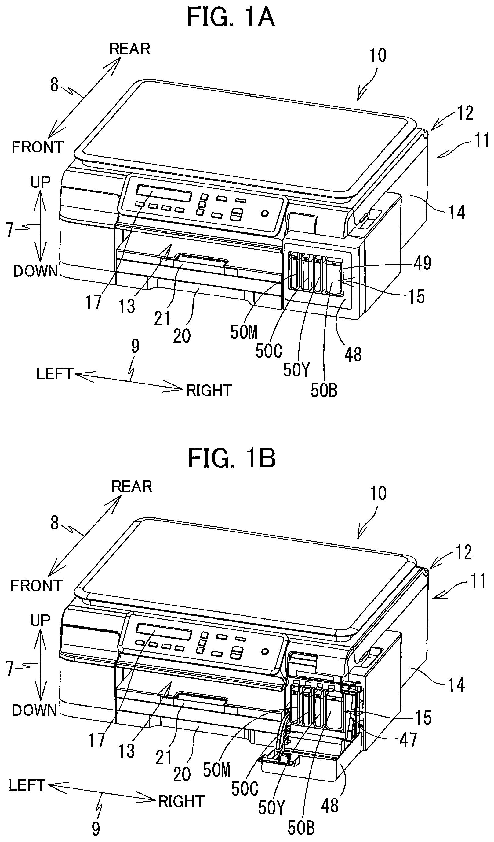 Patent US11780232 — Image recording apparatus comprising liquid supplying device having tank and cartridge — Figure 1