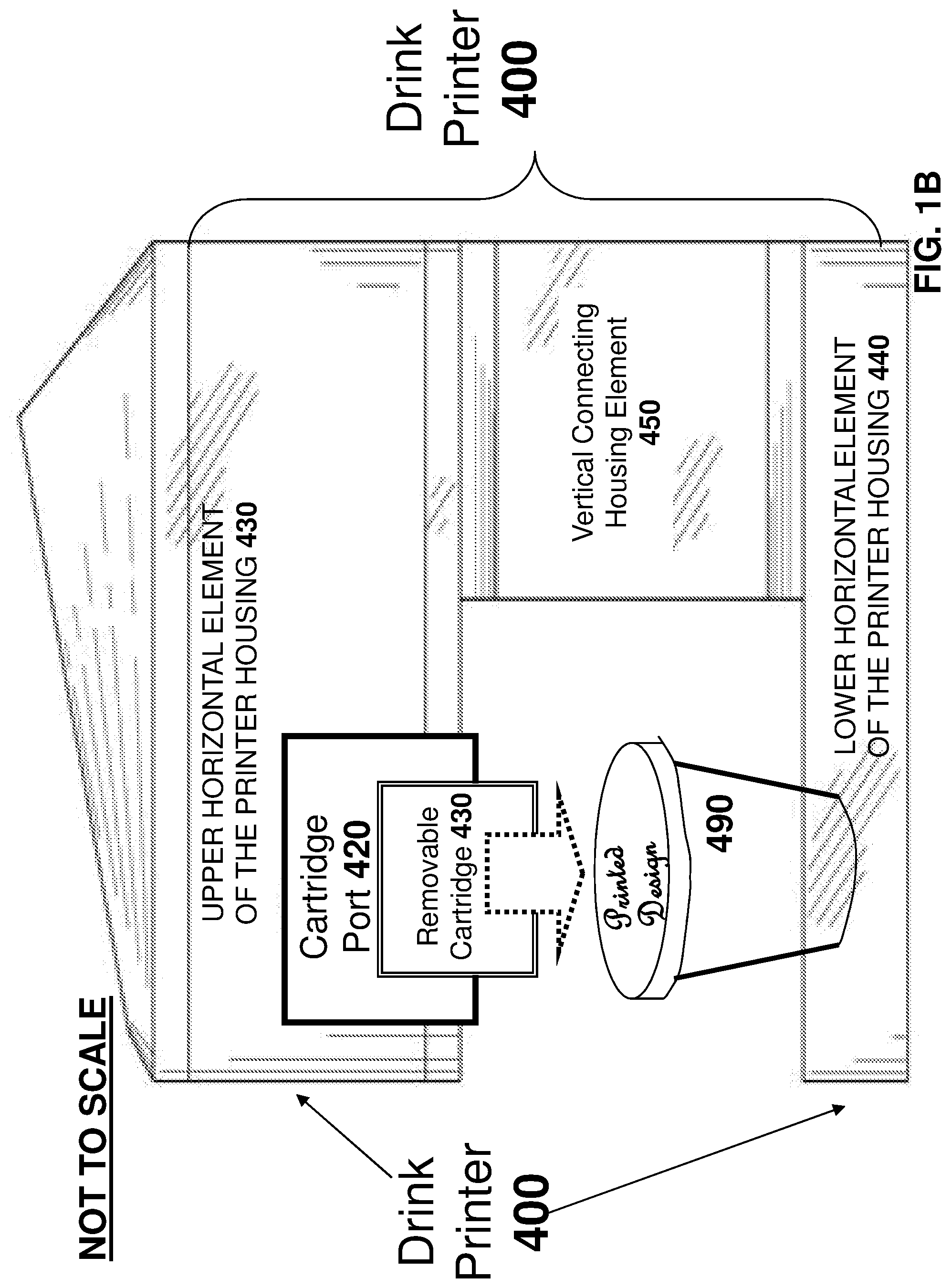 Patent US11780237 — Method and apparatus for printing on a drink — Figure 1