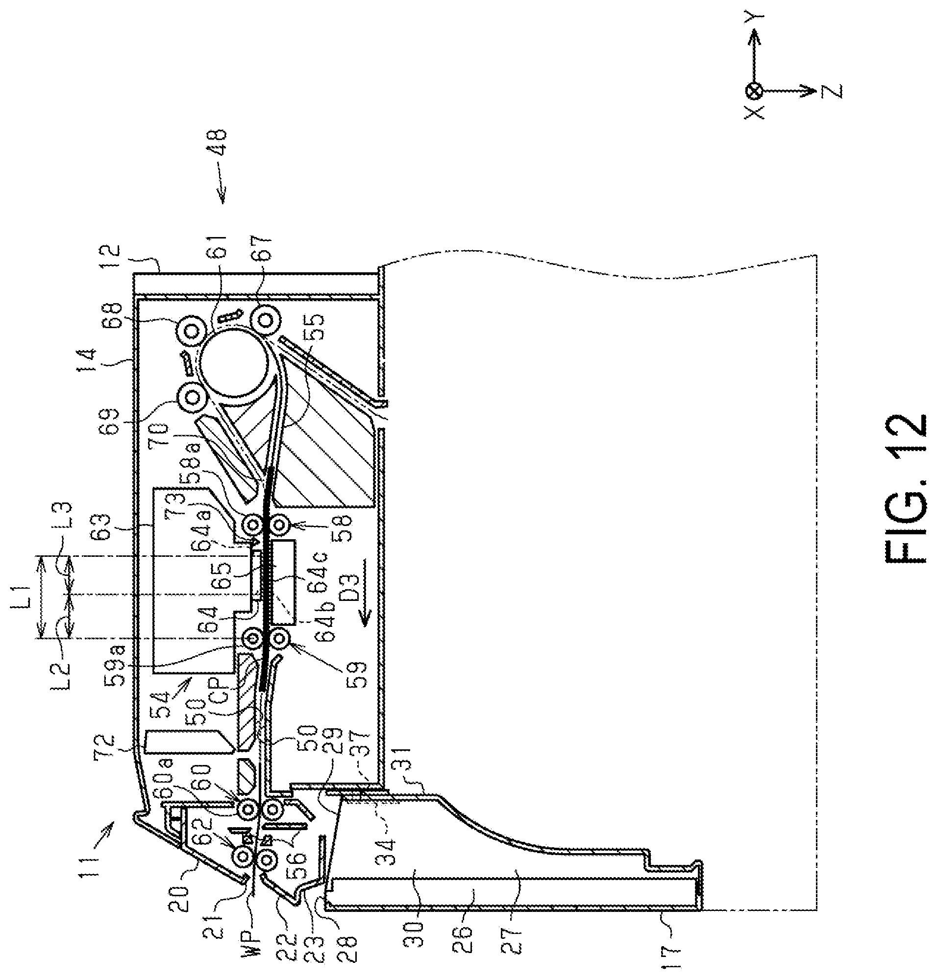 Patent US11780253 Figure 12 – Printer and control method of printer