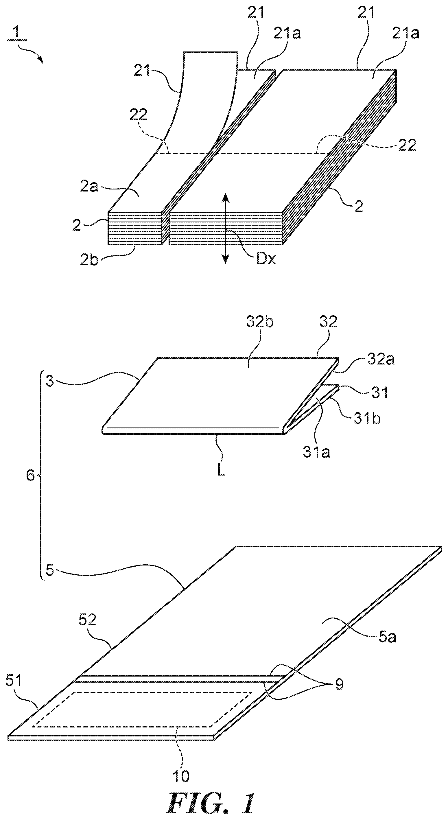 Patent US11780256 — Assembly and holder — Figure 1