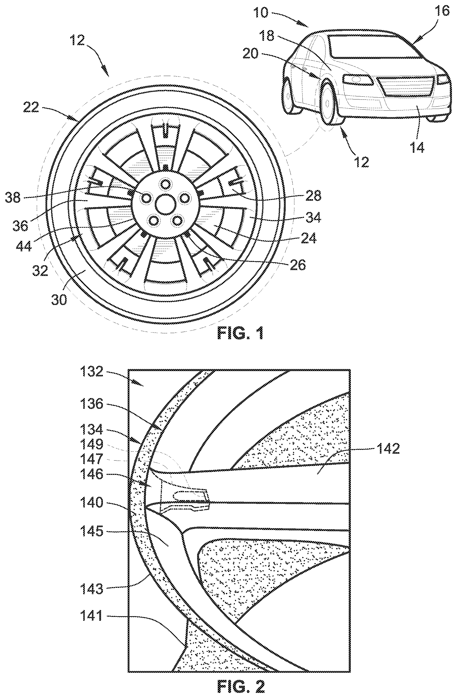 Patent US11780263 — Hybrid metal and composite polymer wheels for motor vehicles — Figure 1