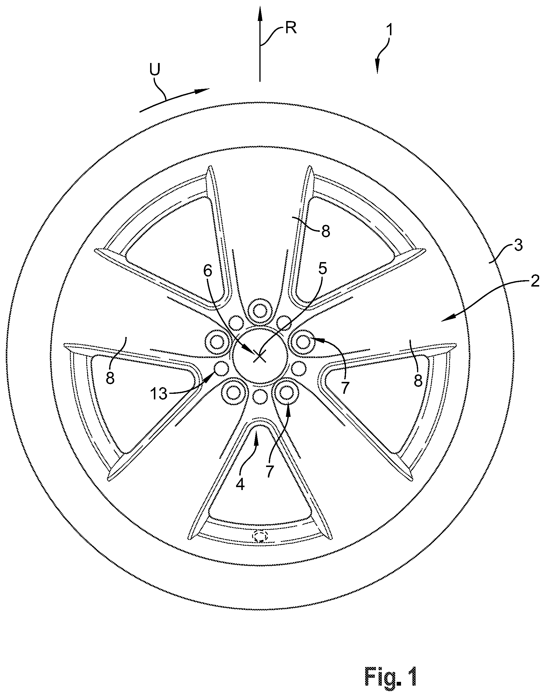Patent US11780264 — Emergency wheel — Figure 1