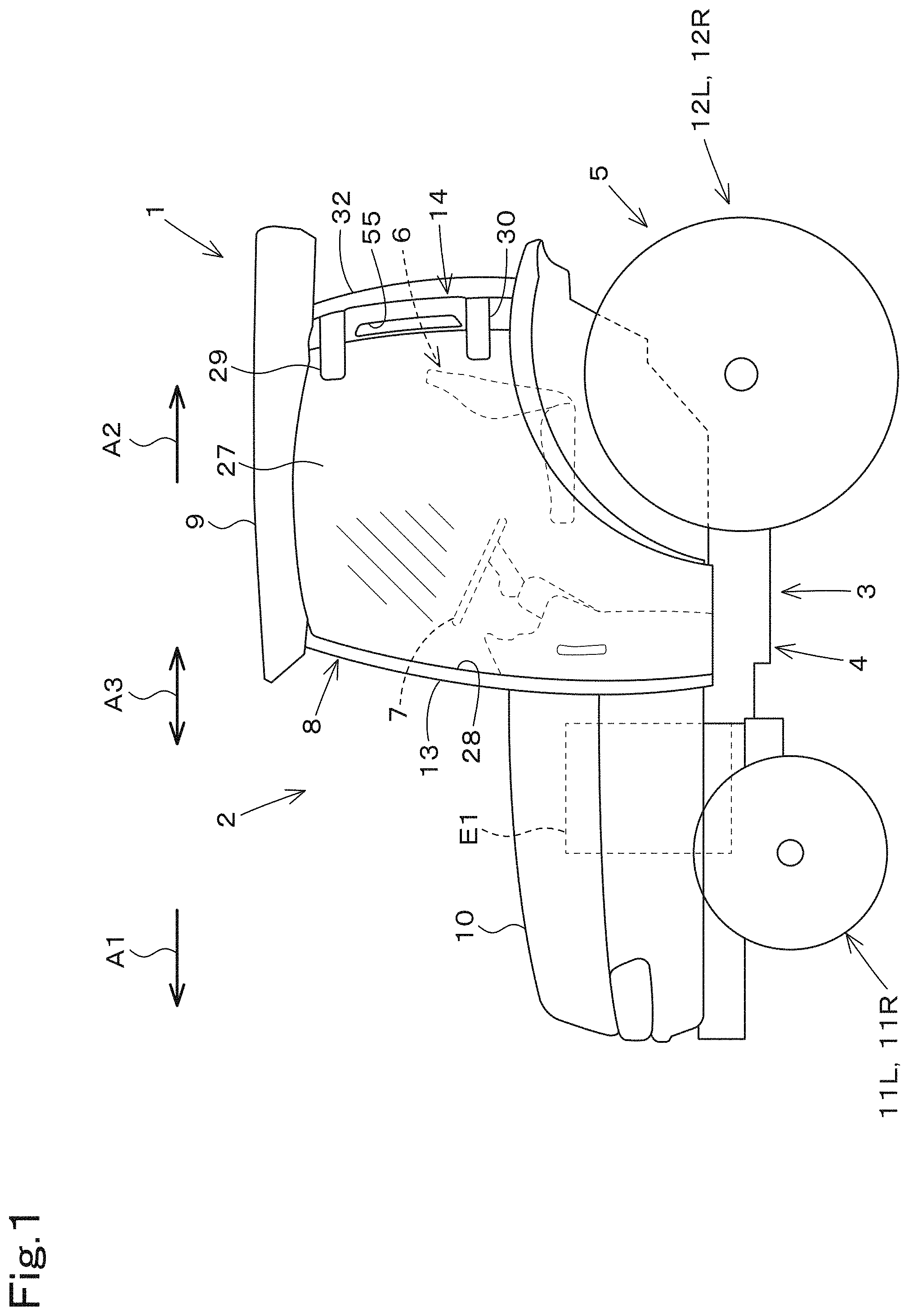 Patent US11780286 — Cabin — Figure 1