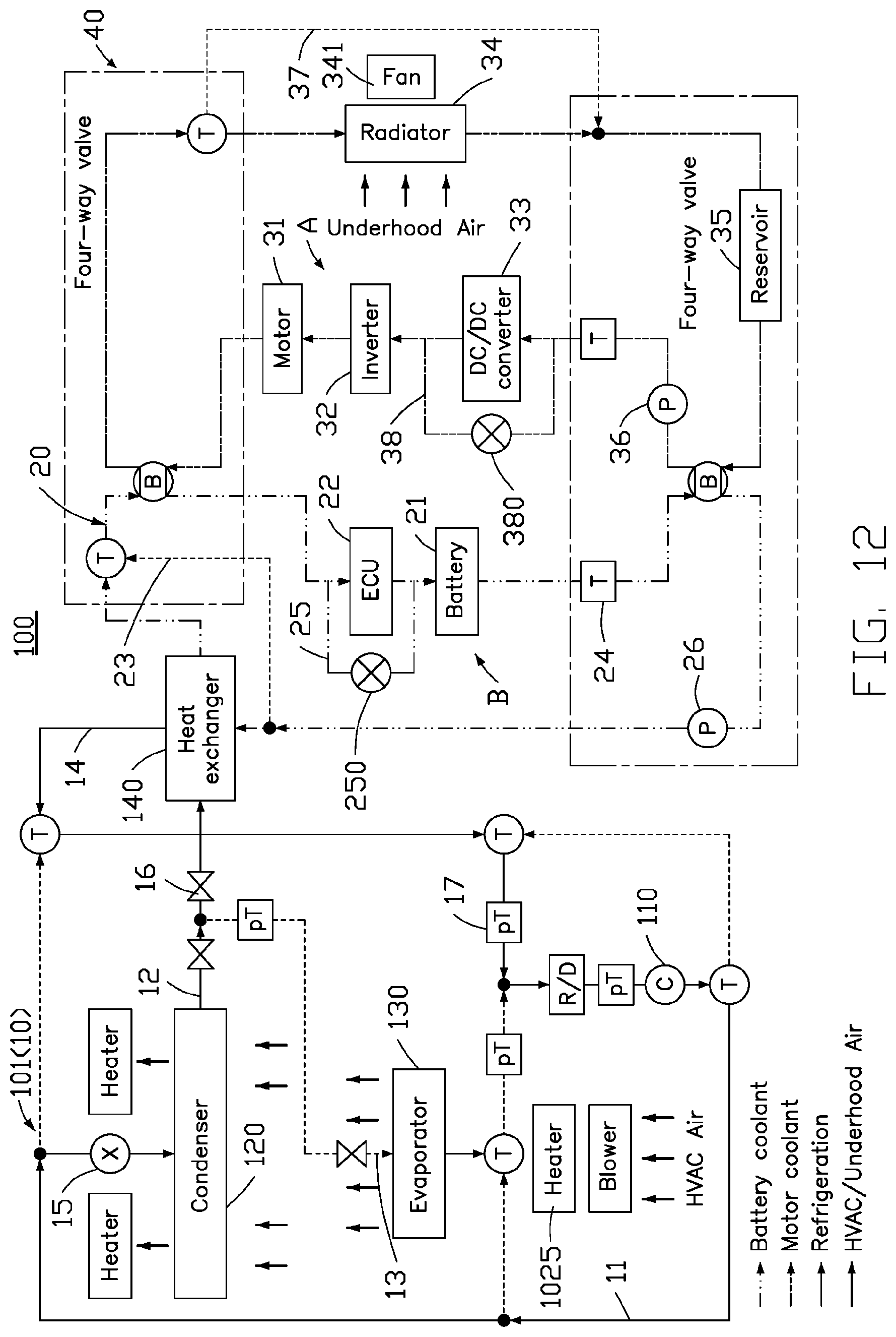 Patent US11780287 Figure 10 – Thermal management system and electric vehicle having the same