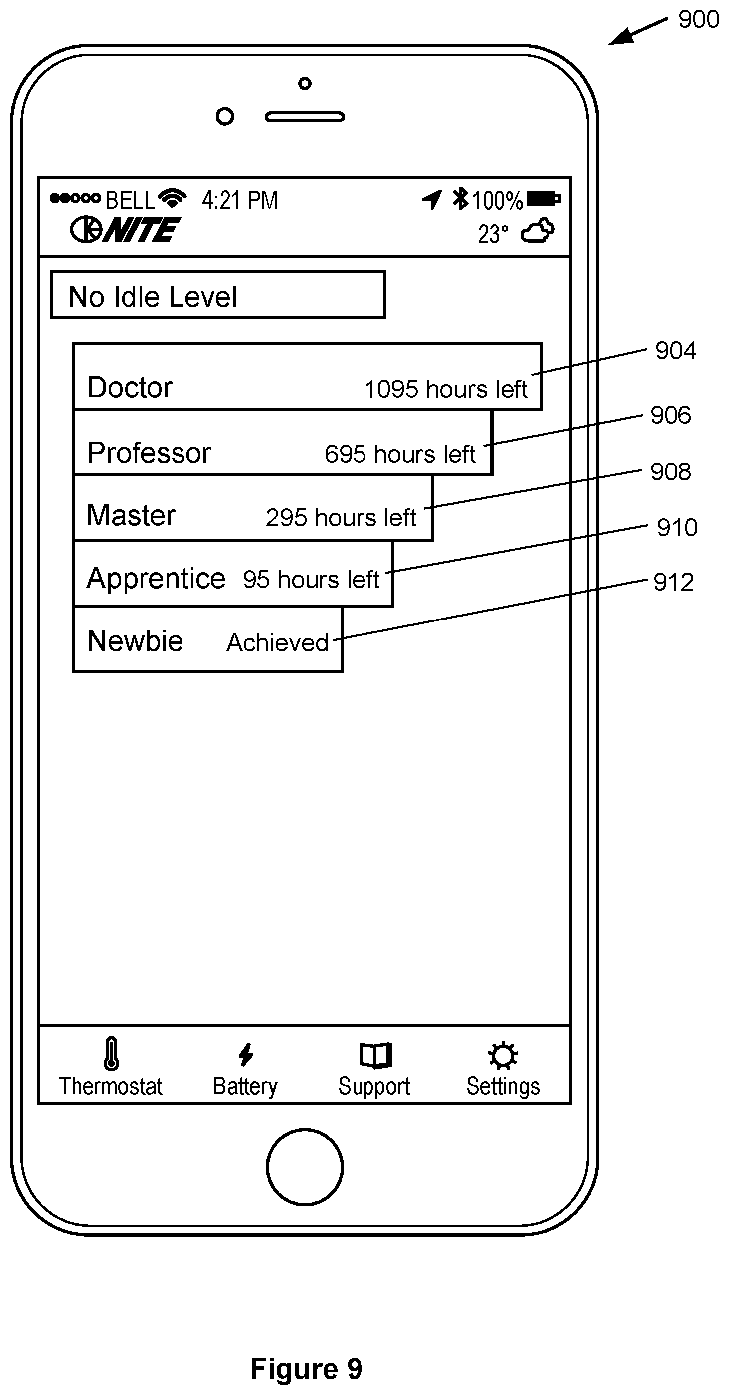 Patent US11780292 Figure 11 – Graphical user interfaces for remotely managing climate control systems of a fleet of vehicles
