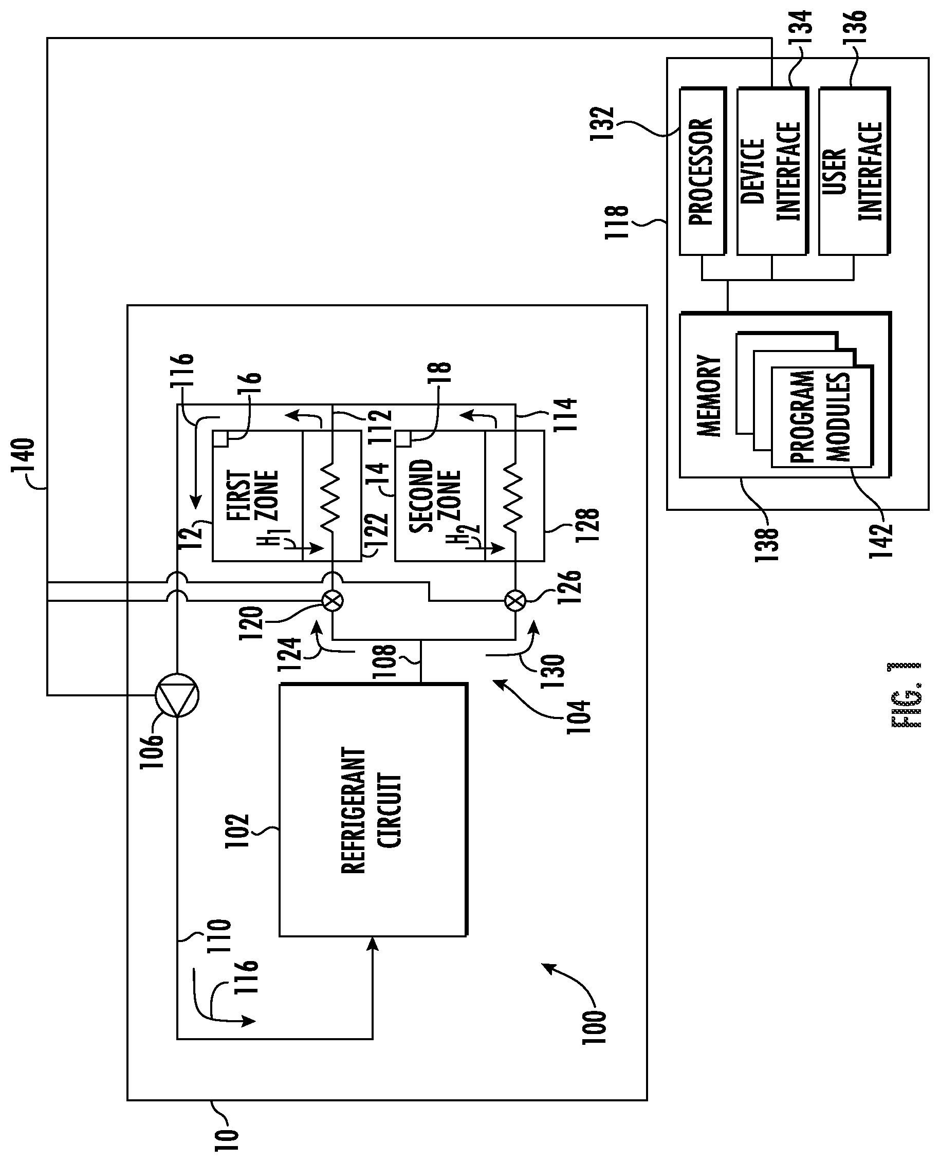 Patent US11780295 — Aircraft multi-zone environmental control systems — Figure 1