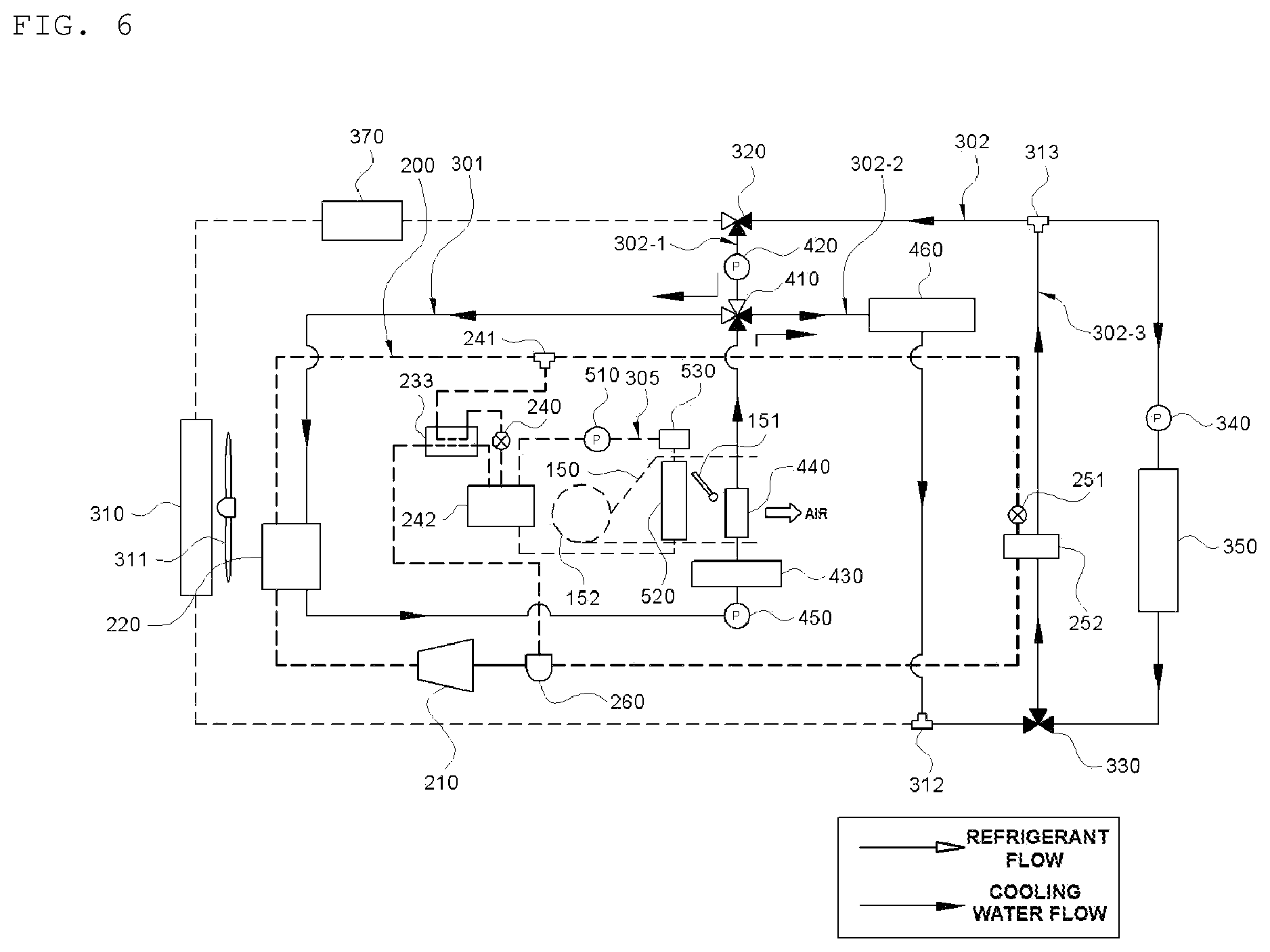 Patent US11780297 Figure 6 – Heat management system