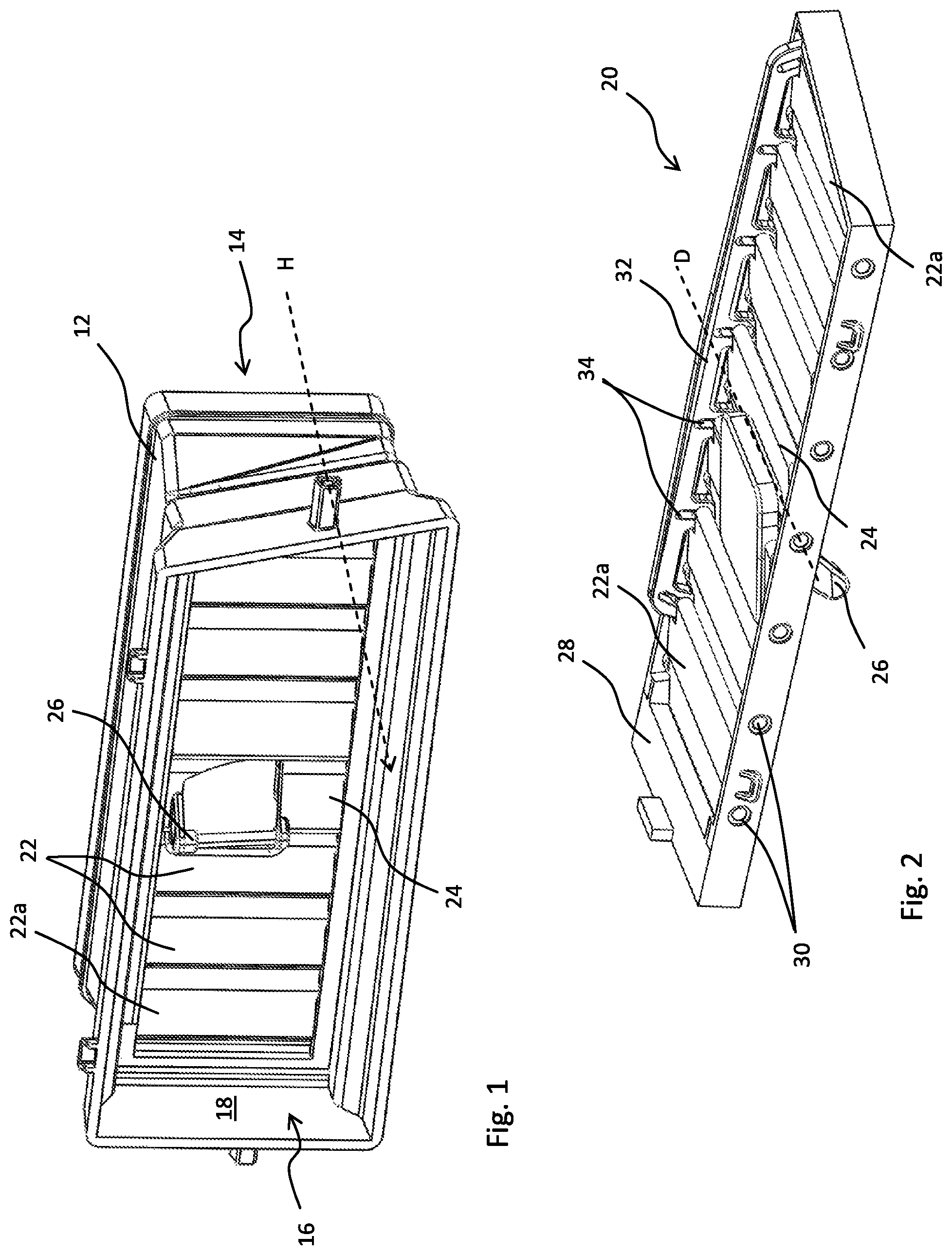 Patent US11780299 — Air vent for a vehicle — Figure 1