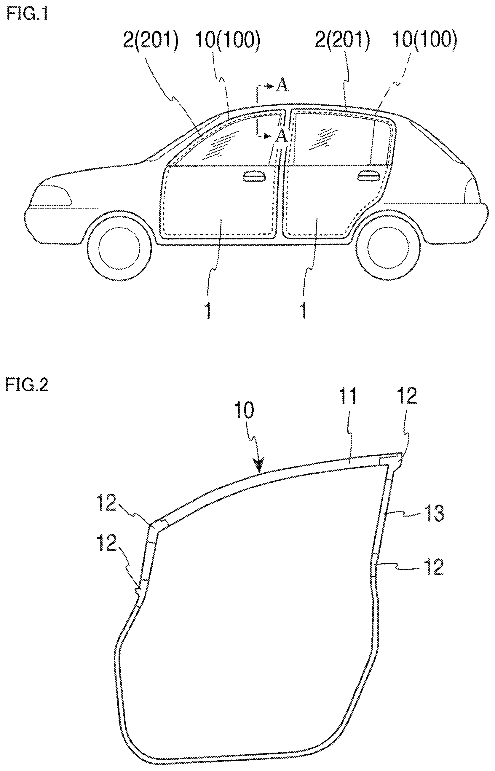 Patent US11780309 — Door weather strip — Figure 1