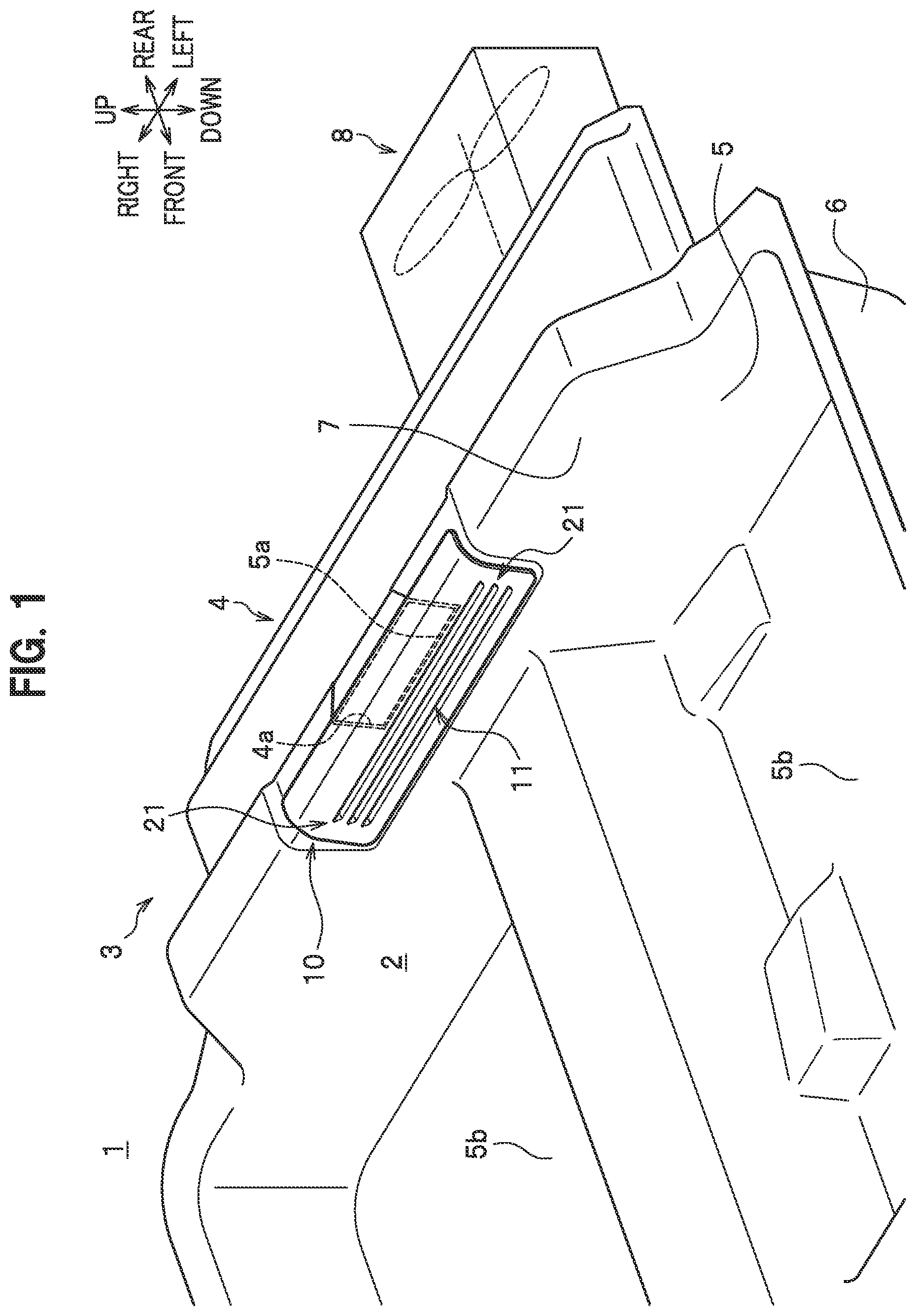 Patent US11780320 — Louver structure — Figure 1