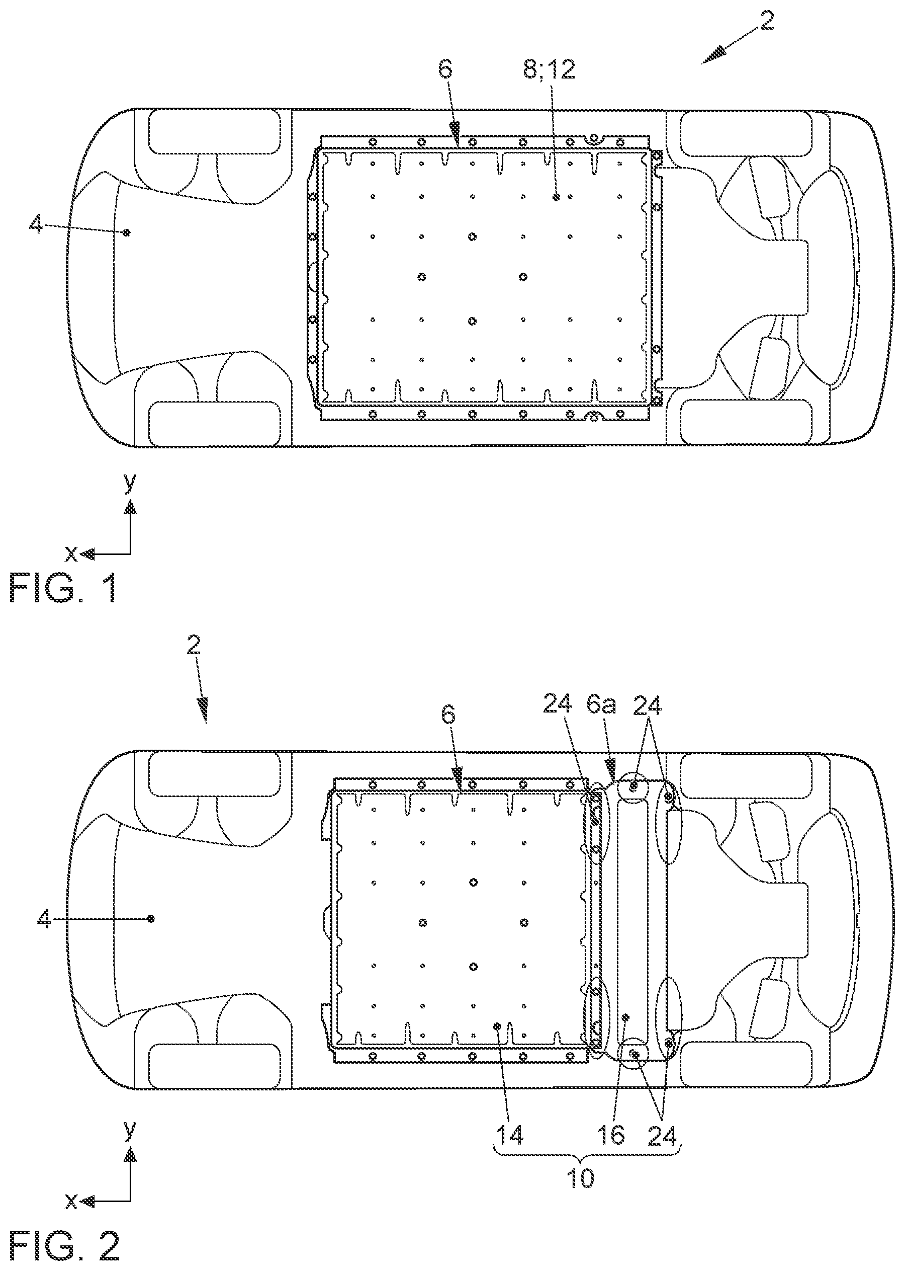 Patent US11780336 Figure 1 – Battery assembly