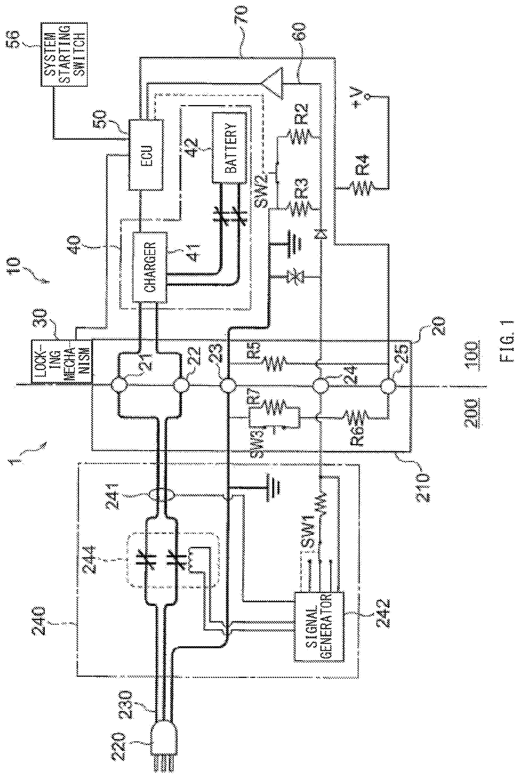 Patent US11780347 — Charging connector connection determining method and charging connector connection determining apparatus — Figure 1