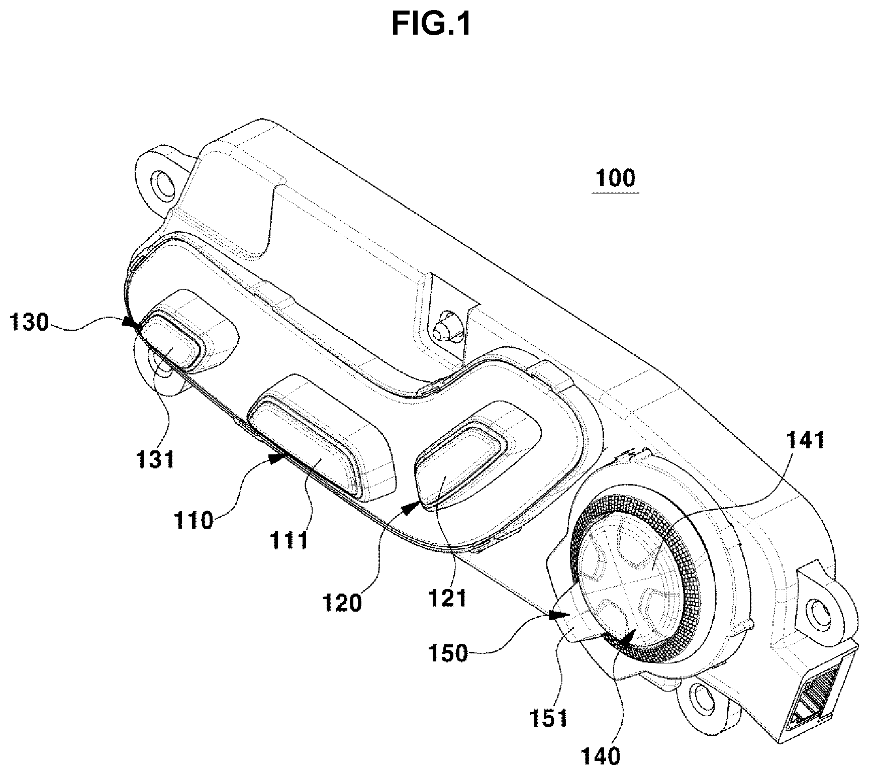 Patent US11780351 — Device having sliding switch for operating power seat of vehicle — Figure 1