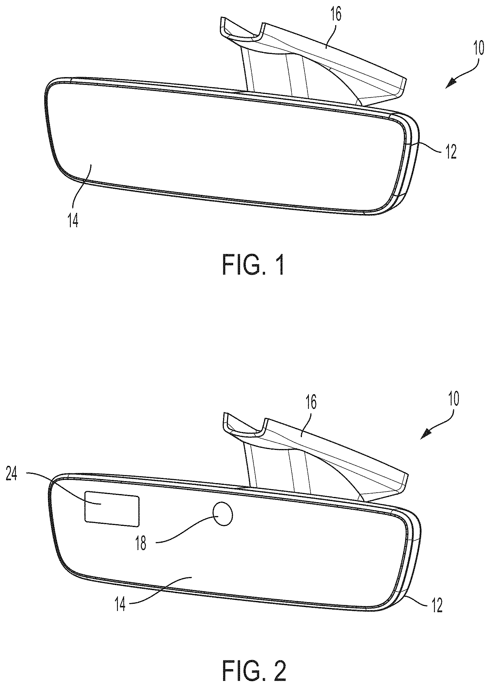 Patent US11780372 — Vehicular driver monitoring system with driver monitoring camera and near IR light emitter at interior rearview mirror assembly — Figure 1