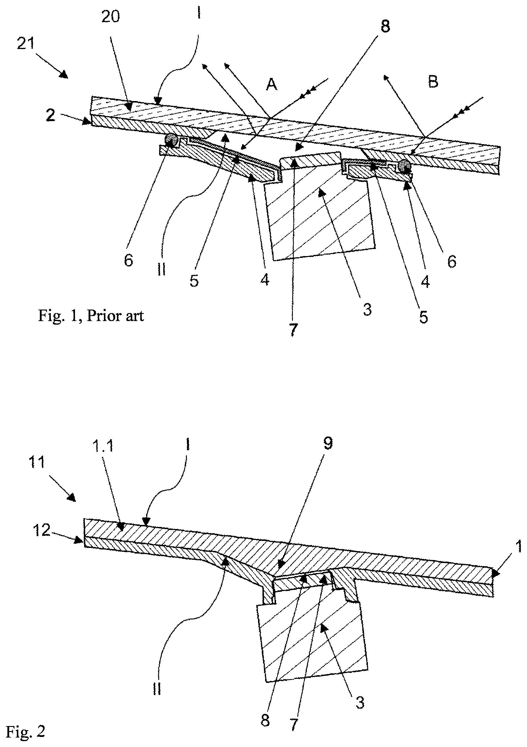 Patent US11780379 — Add-on part having an integrated camera module — Figure 1