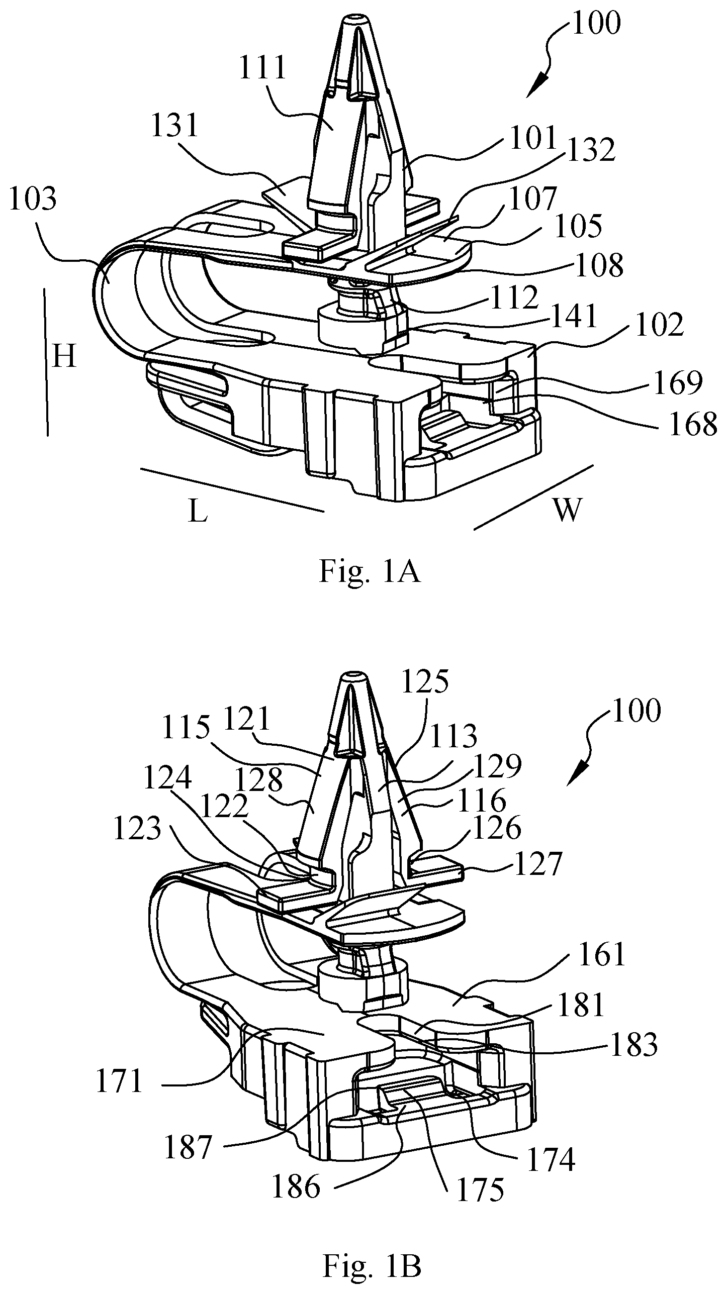 Patent US11780383 — Fastener — Figure 1