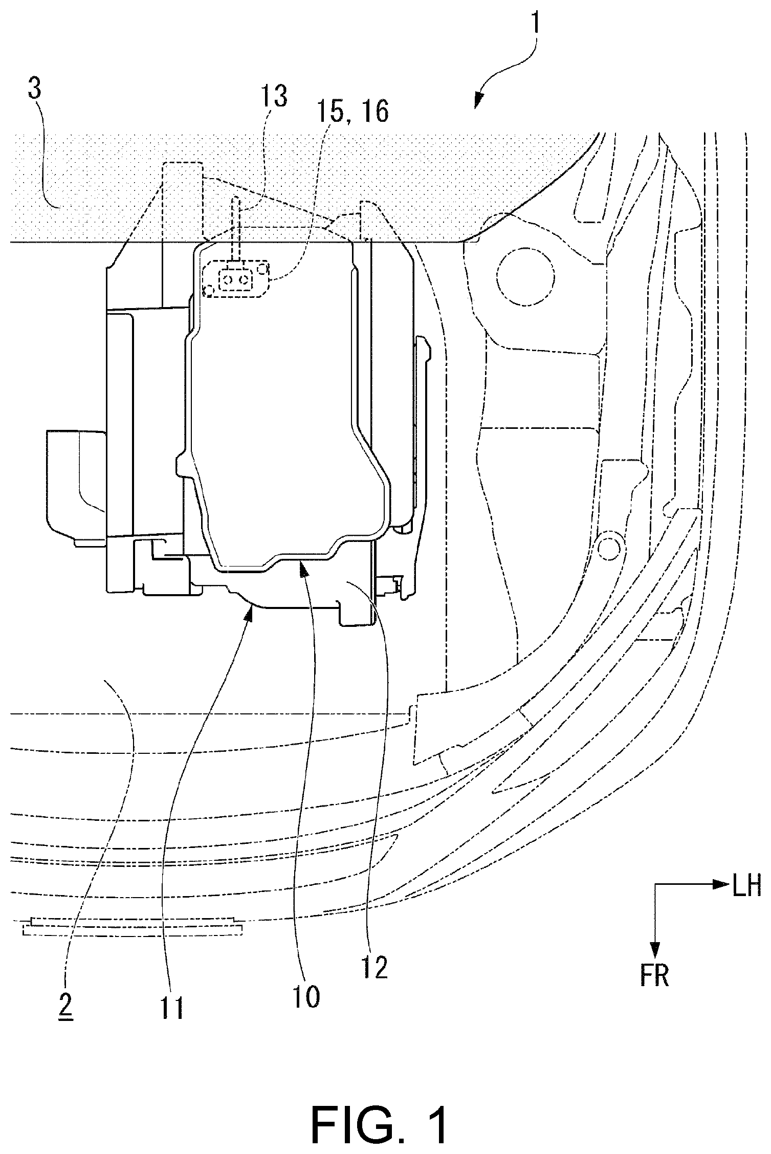 Patent US11780386 — Cable connection structure of power control unit — Figure 1