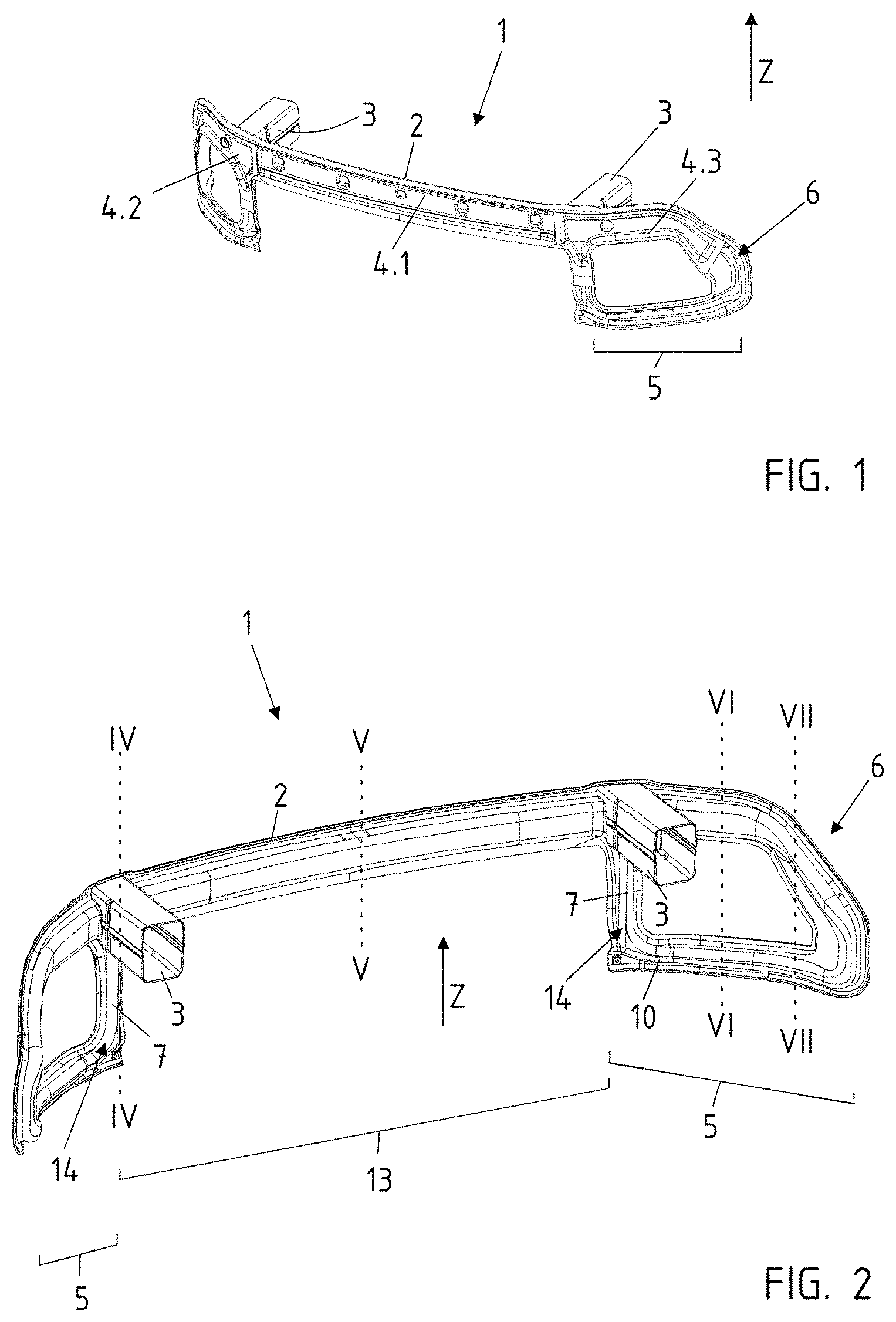 Patent US11780392 — Bumper arrangement — Figure 1